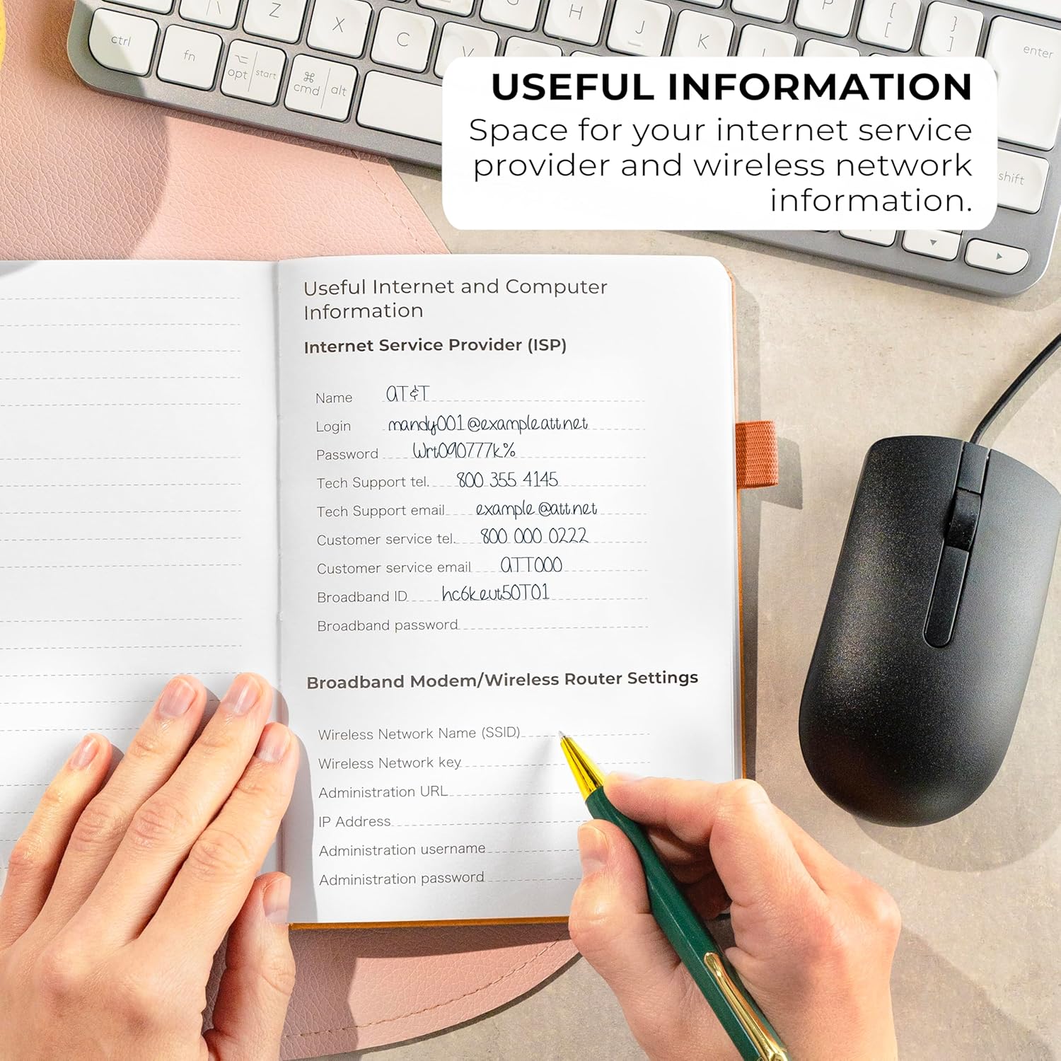 Thumbnail 4 de Clever Fox Password Book with Alphabetical Tabs (Medium) – Yellow password & internet address organiser logbook