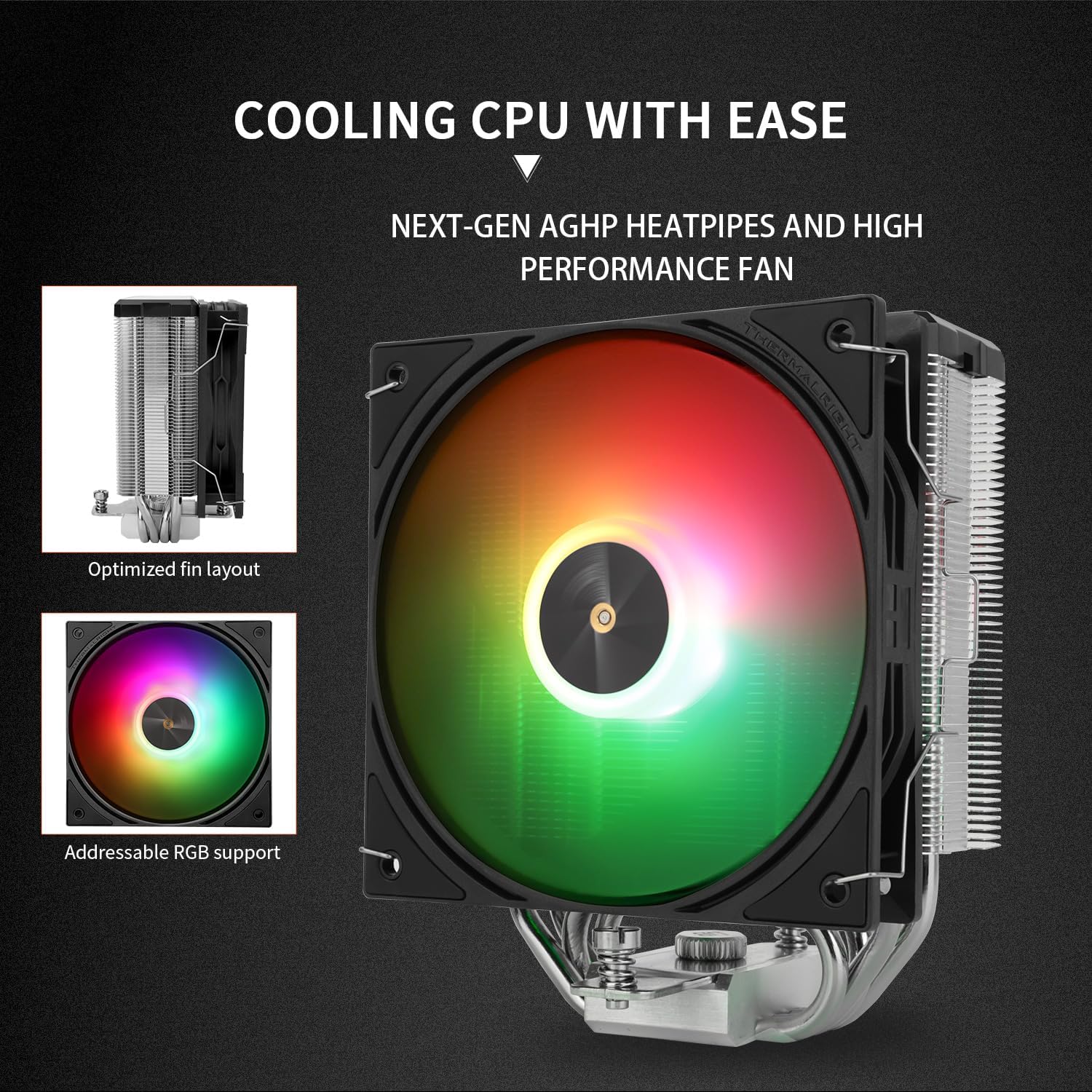 Detalle de TR Assassin X 120R radiatore CPU ARGB