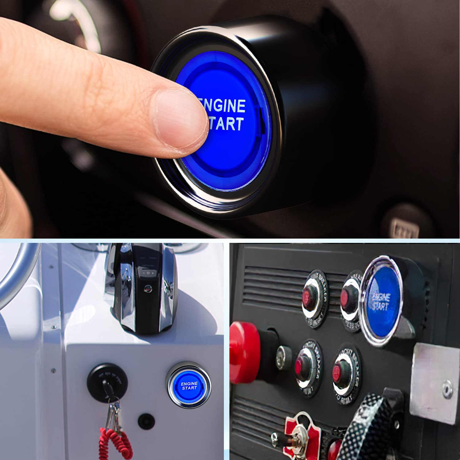 Detalle 2 de Nilight Start Engine Button 12V 50A ignition switch