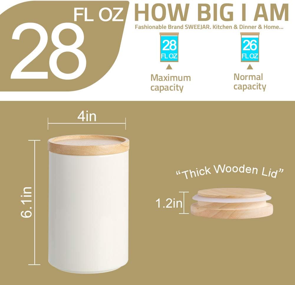 Thumbnail 4 de Sweejar Ceramic Kitchen Canisters 28oz