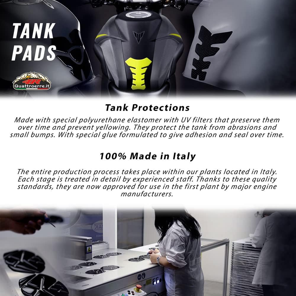 Detalle 2 de 4R Quattroerre.it 18149 Protezione Serbatoio Adesivo 3D Nero per Kawasaki Ninja