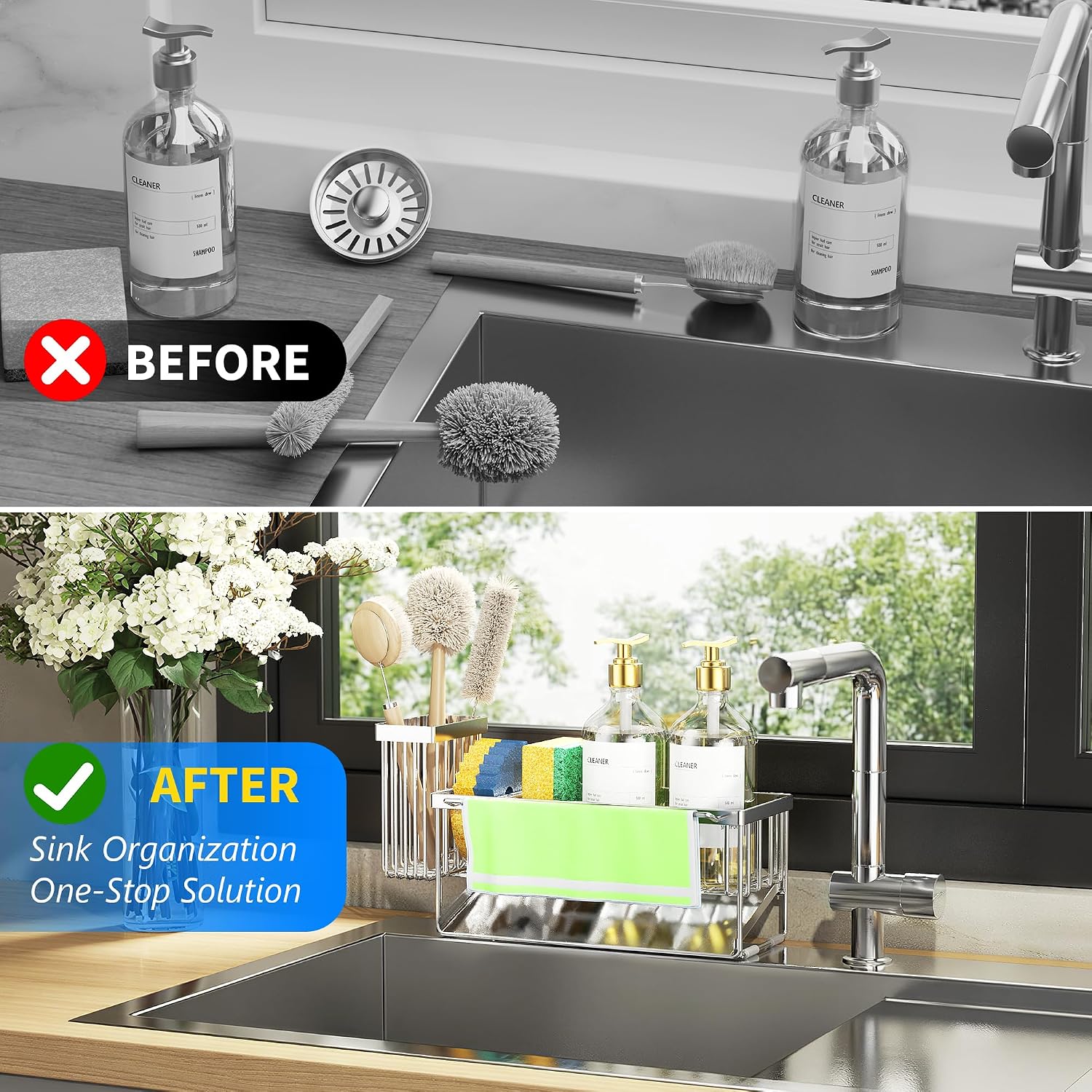 Thumbnail 4 de Cisily Kitchen Sink Caddy 9.25-inch