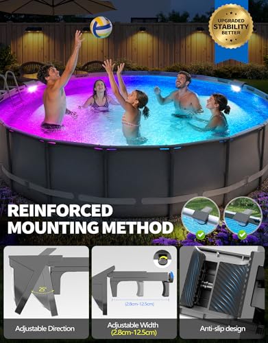 Detalle 2 de DeeprBetter 2026: Luz solar para piscina RGB multicolor, IP68, instalación cero