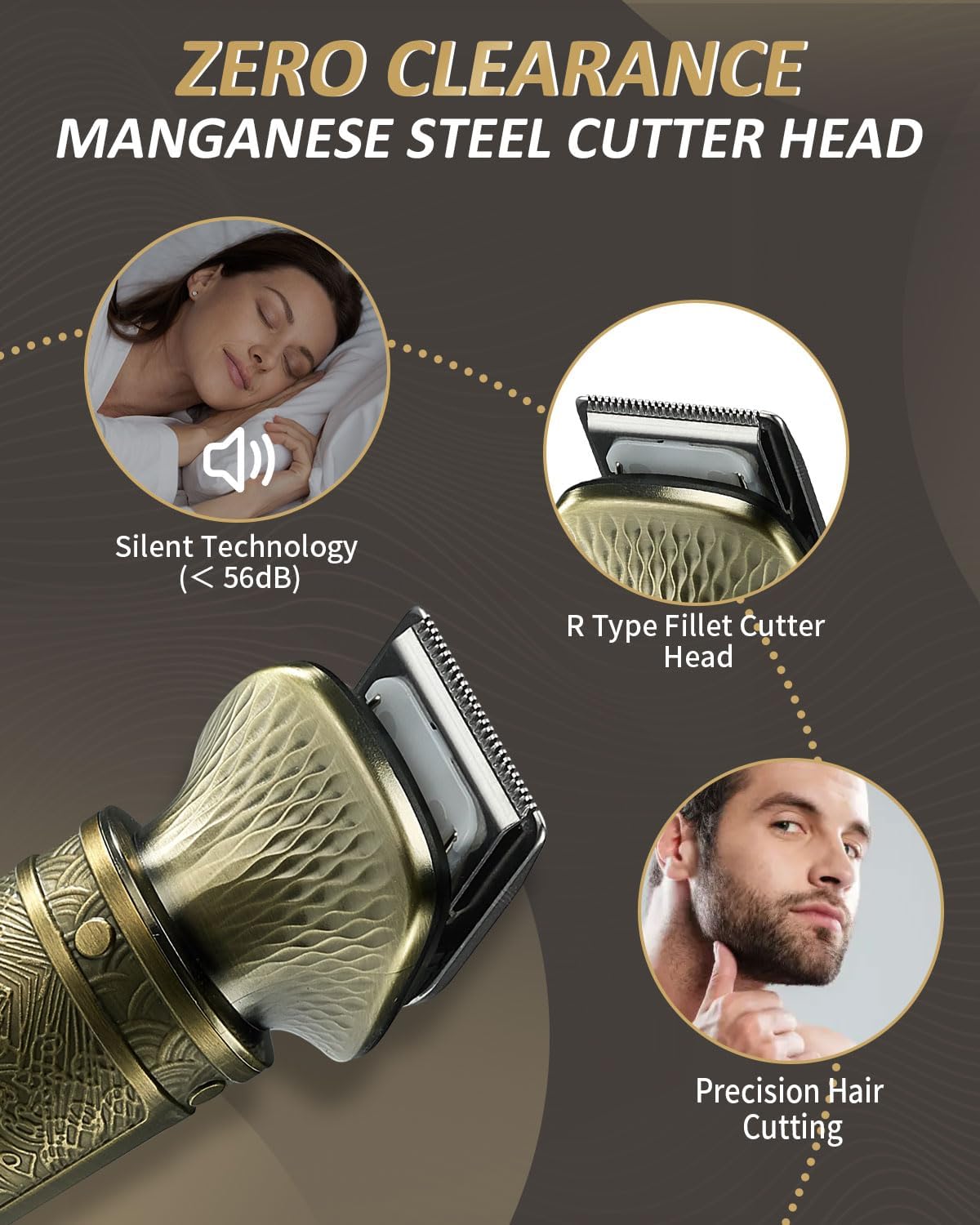 Thumbnail 6 de 7 in 1 Beard Trimmer & Hair Clippers Kit with LCD Display, T-Blade Cordless Grooming Set (Up to 90 Minutes)