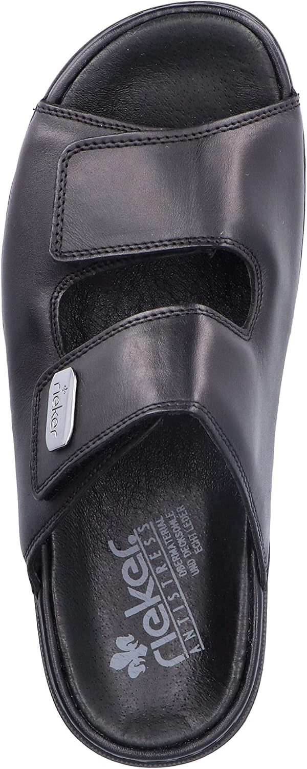 Detalle 2 de Rieker FSK Pantoletten Herren Braun – NEU, Lederkomfort mit robuster Machart