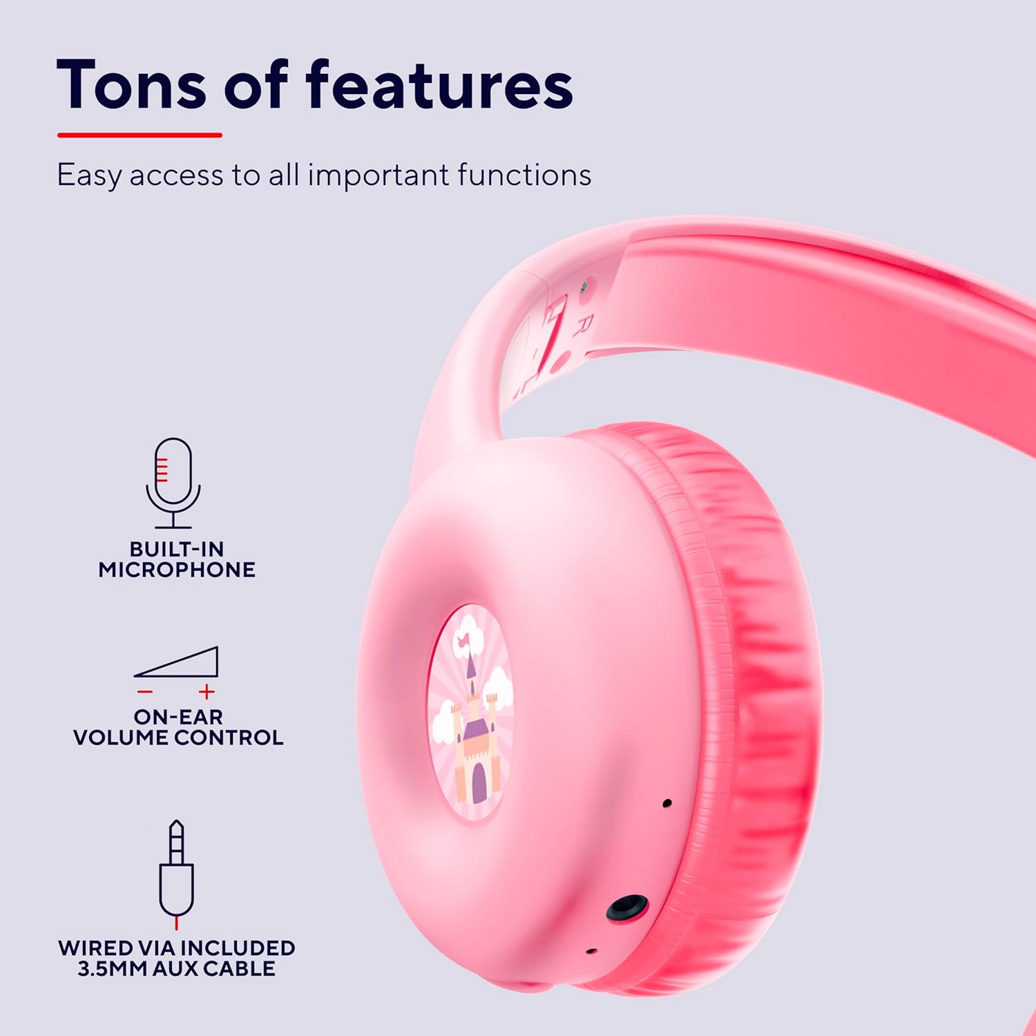 Thumbnail 4 de Trust Nouna Auriculares Bluetooth Rosa para Niñas