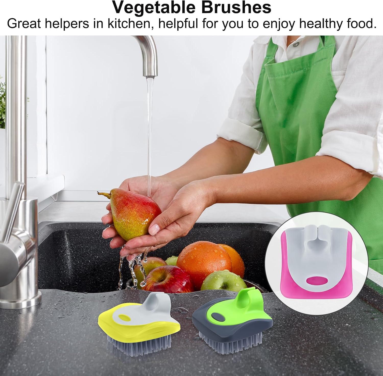 Thumbnail 6 de Aodaer Vegetable Brush Set, Silicone