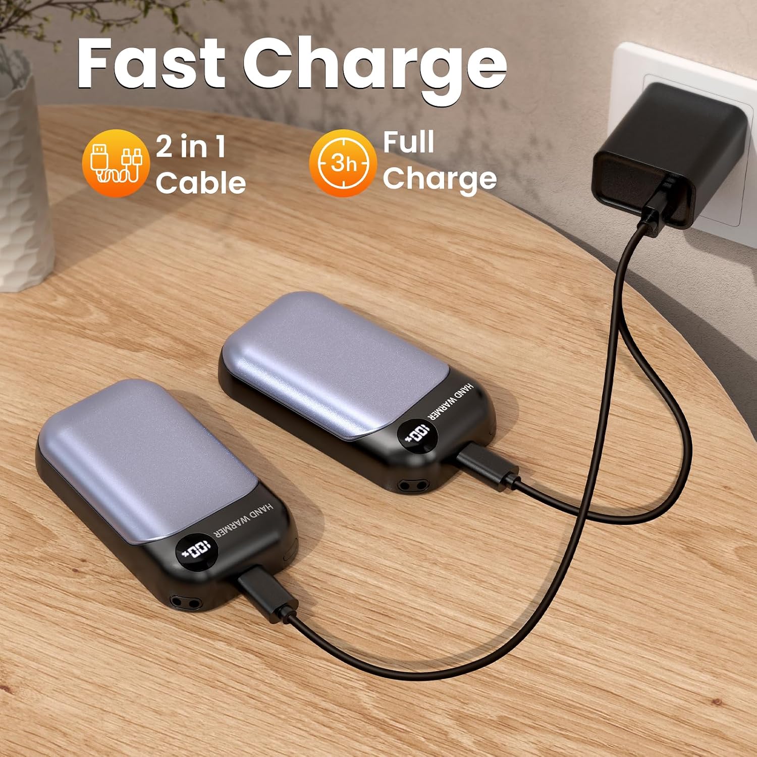 Thumbnail 3 de KQPZ Rechargeable Hand Warmers, 3000mAh 2-Pack with 4 Heat Settings
