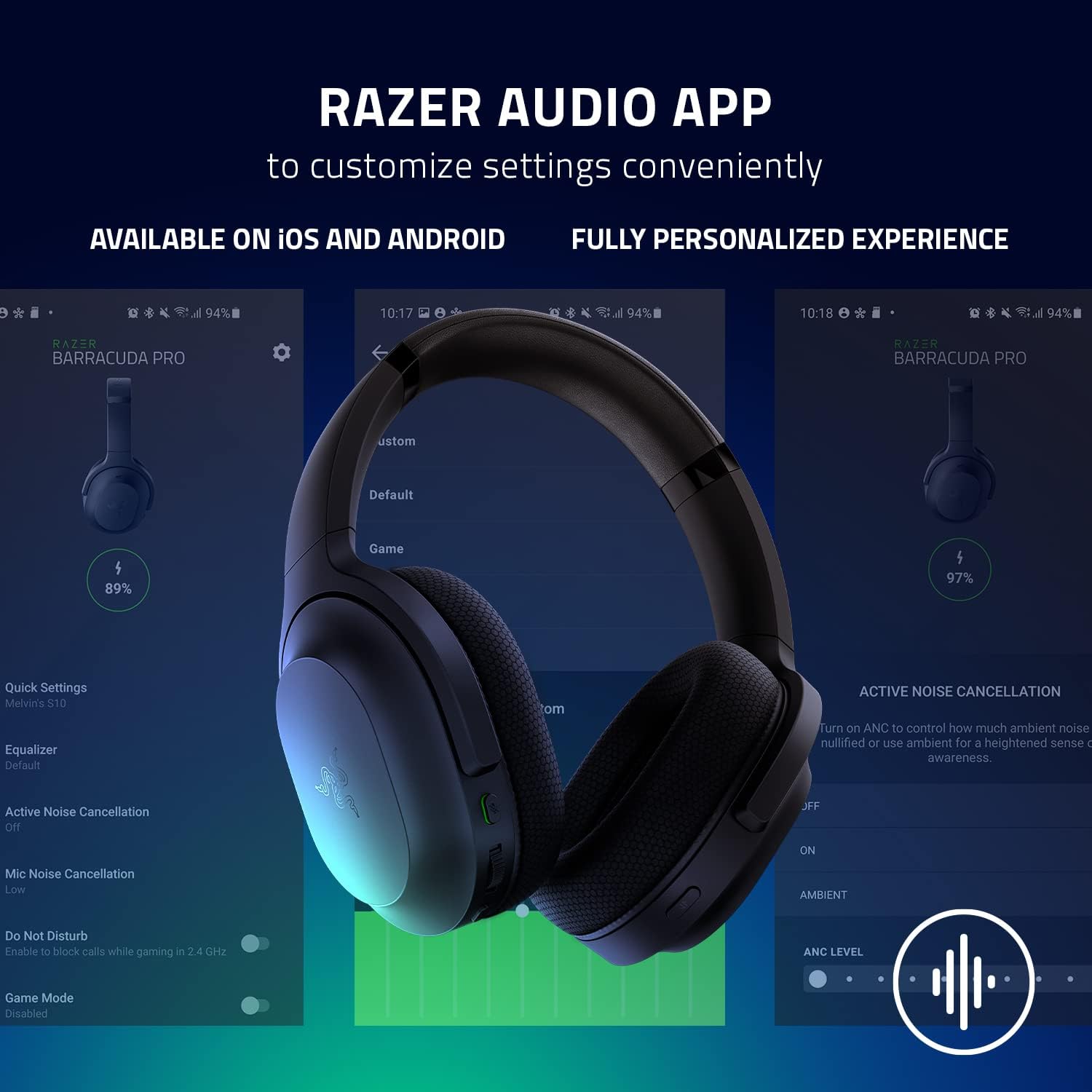 Detalle 2 de Razer Barracuda Wireless 40 Hr Gaming Headset