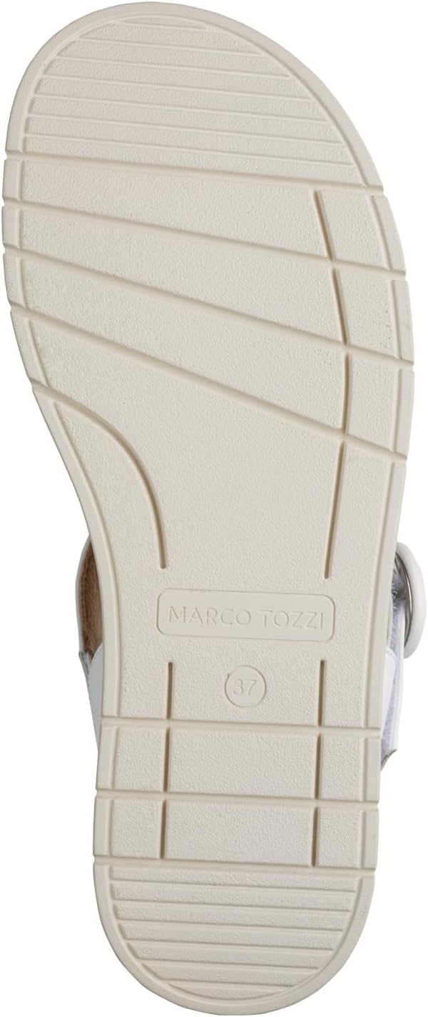 Detalle de MARCO TOZZI Damen Sandale – weiches Feel Me Fußbett, vegan, mit MT Soft Lining