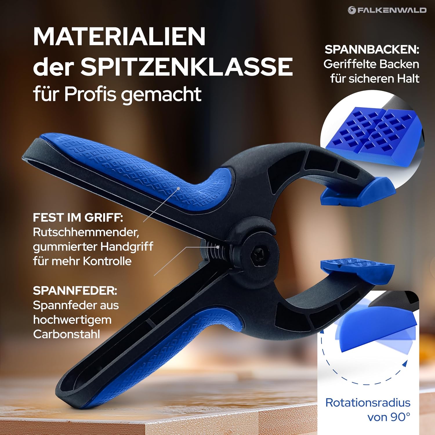 Thumbnail 2 de Falkenwald Klemmzwingen 12er Set 8,5 cm