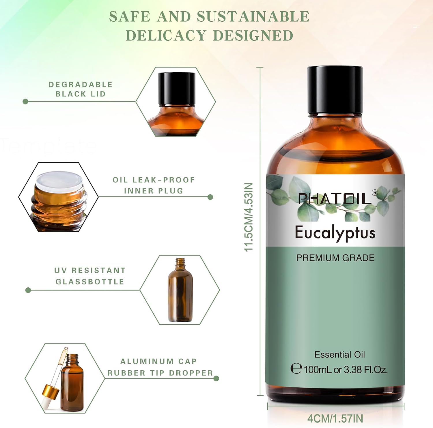 Detalle 2 de PHATOIL Eucalyptus Essential Oil 100 ml — Aromatherapy
