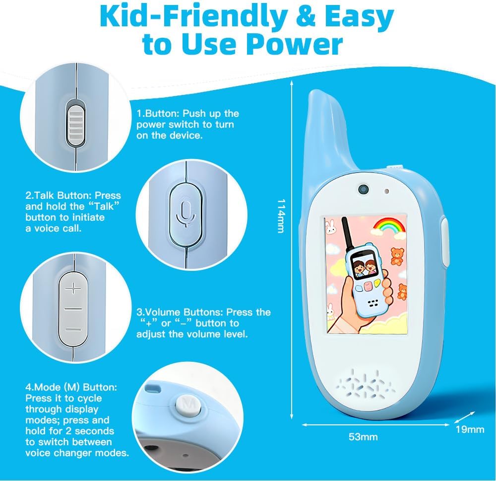 Thumbnail 4 de JGYXQYD Kids Video Walkie-Talkies, 720P