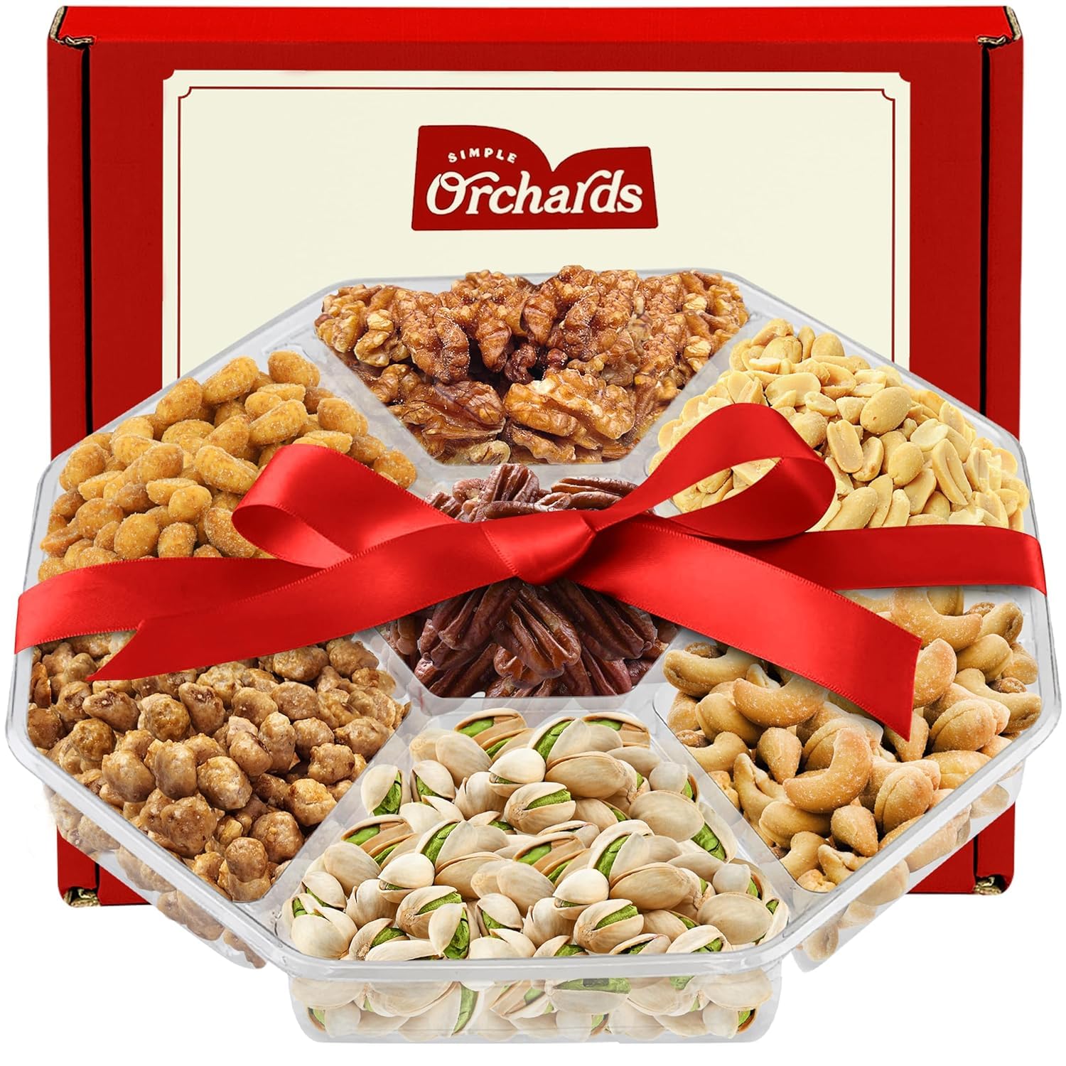 Thumbnail 1 de Simple Orchards Mixed Cravings Gourmet Collection Nut Gift Basket, 7-Section Platter