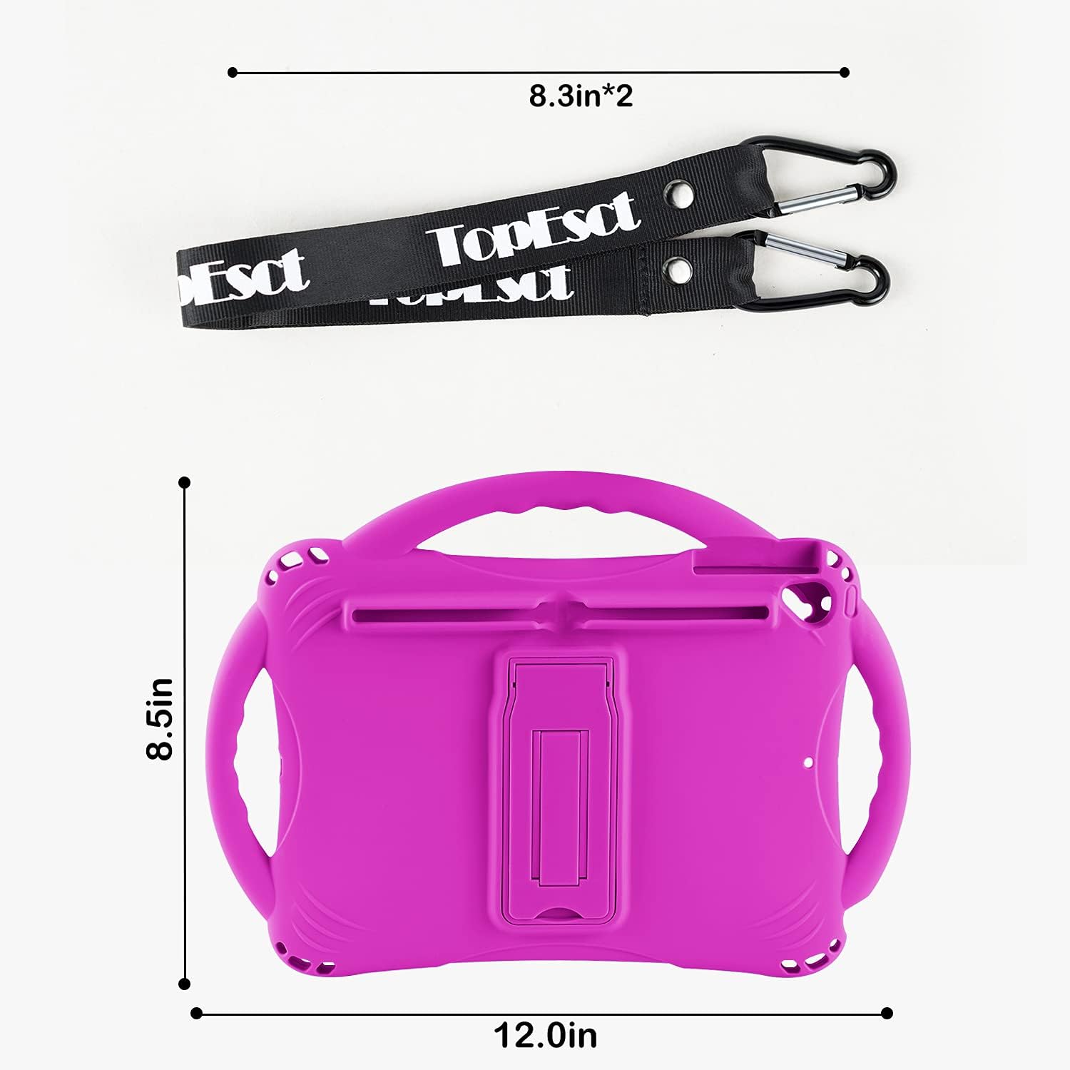 Thumbnail 6 de TopEsct Kids Case for iPad 6th/5th Gen, iPad Air/Air 2 & iPad Pro 9.7-inch (Purple) with Built-in Handle Stand