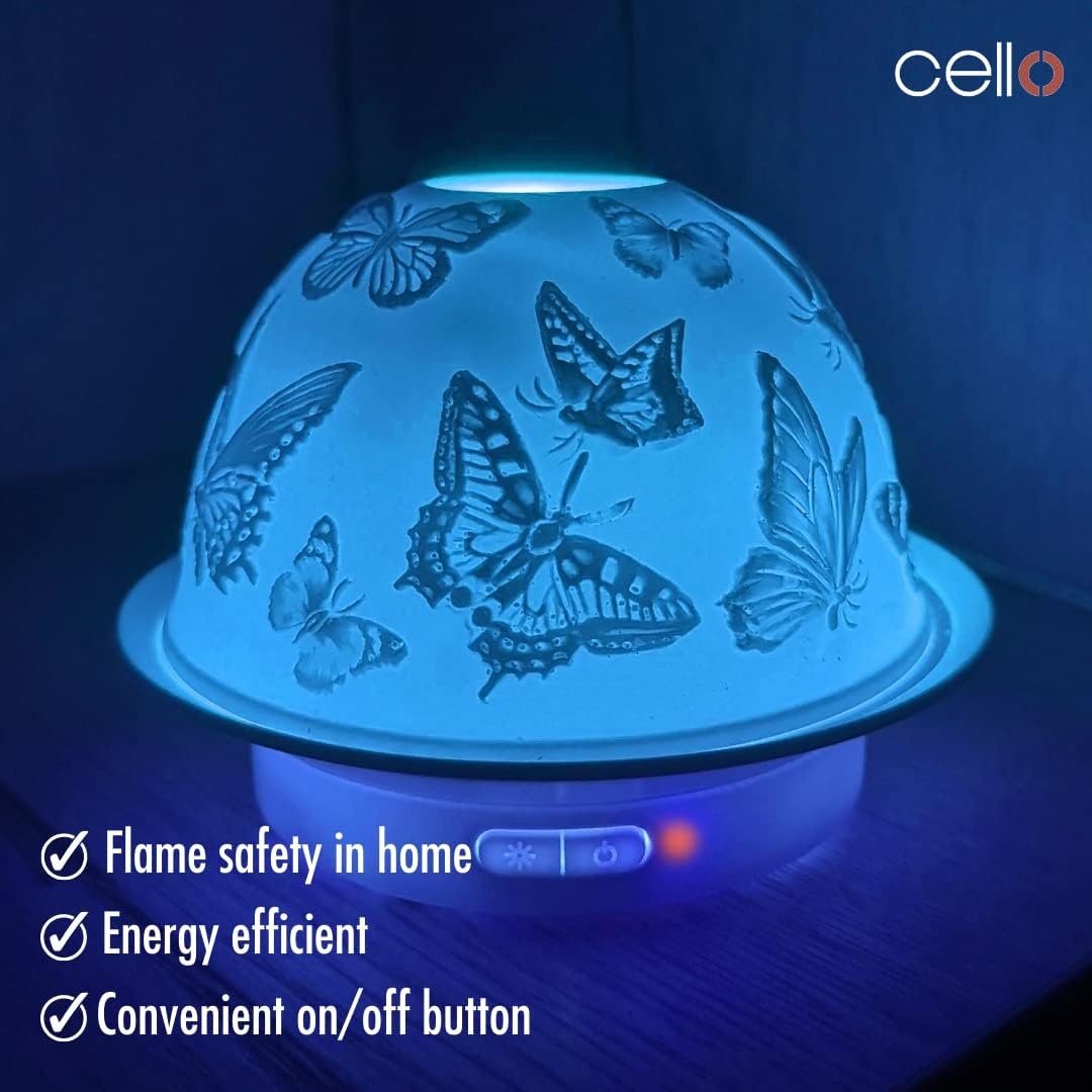 Thumbnail 3 de Cello Cello Aroma Fan Base – colour changing USB oil diffuser base for porcelain tealight holder shade