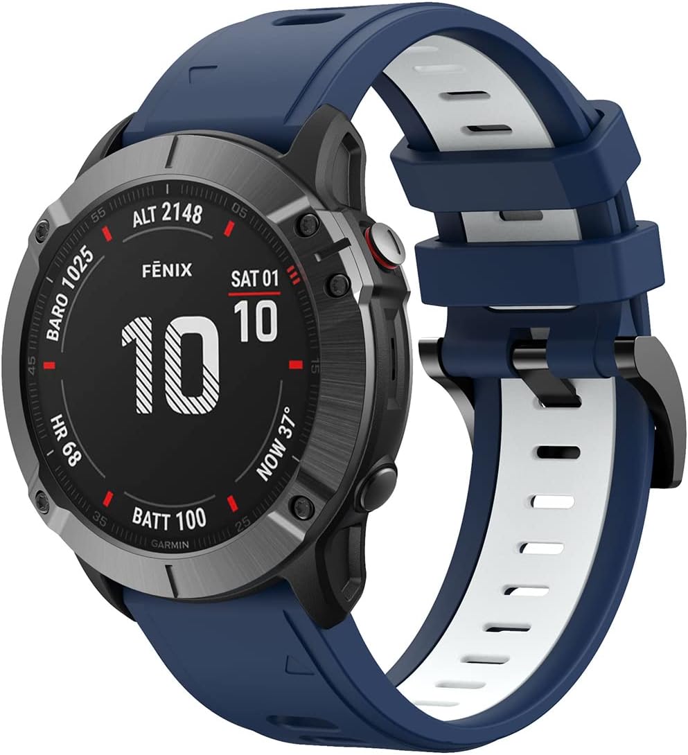 Thumbnail 4 de FiiMoo 22mm Silicone Strap for Garmin Descent G2/G1, Fenix 8 47mm, Tactix 8 47mm and More – Comfortable, Adjustable Sport Band