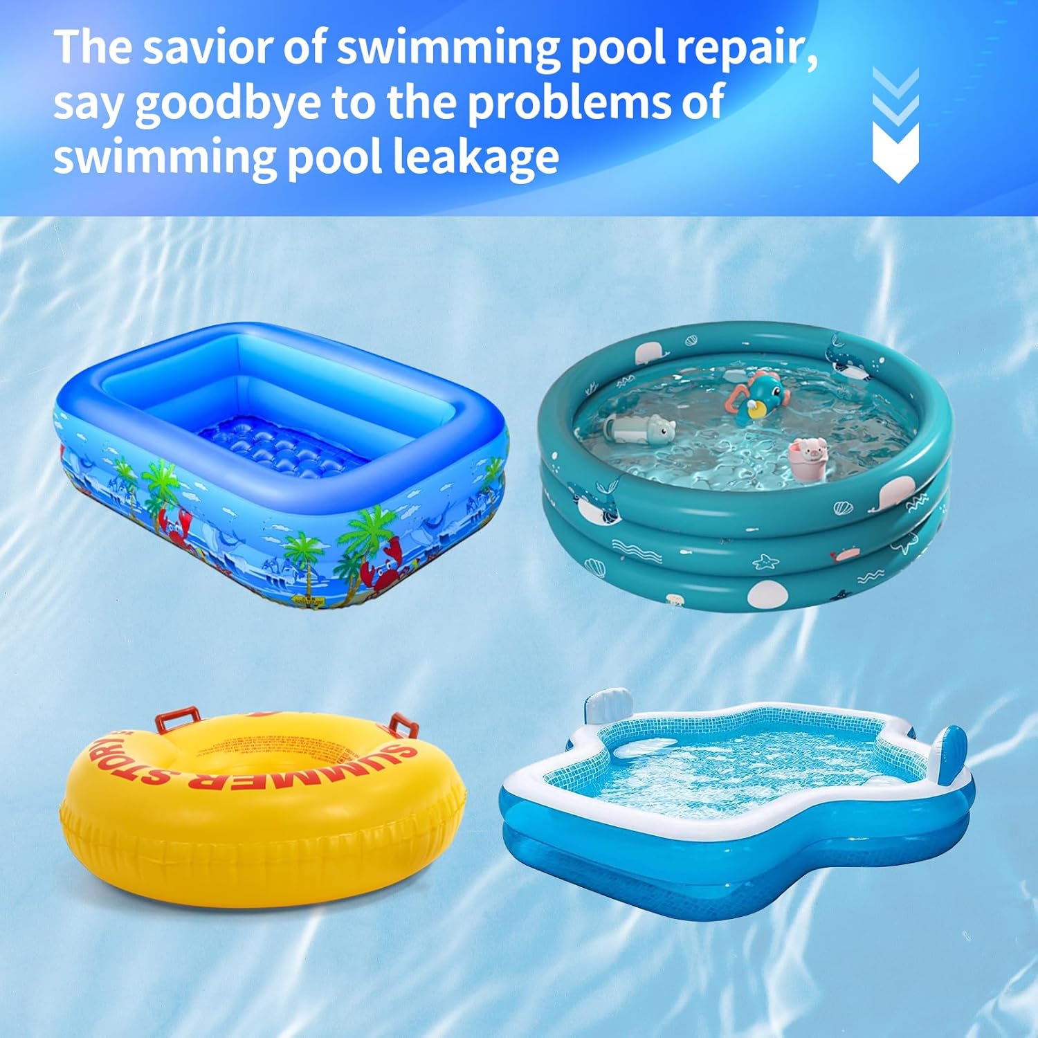 Thumbnail 4 de TAIANJI Pool Repair Kit 10 x 300cm: Waterproof TPU Patches with Scraper & Scissors