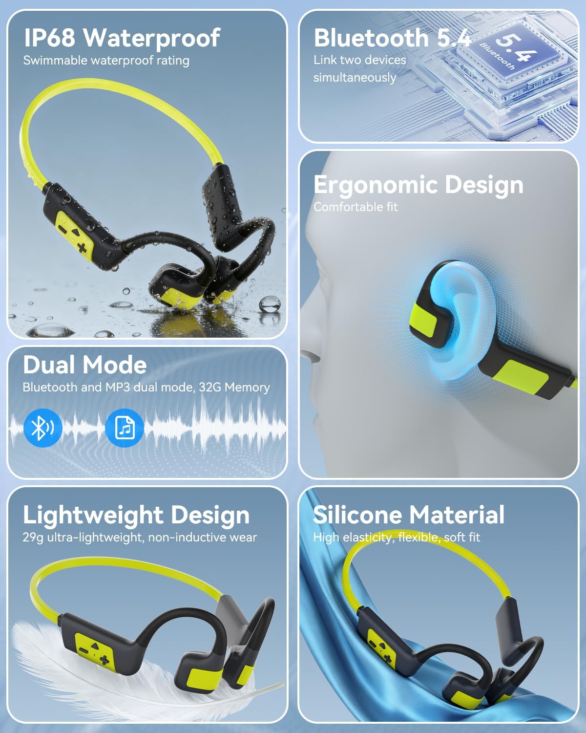 Thumbnail 6 de MONODEAL Auriculares conducción ósea Bluetooth 5.4 IP68