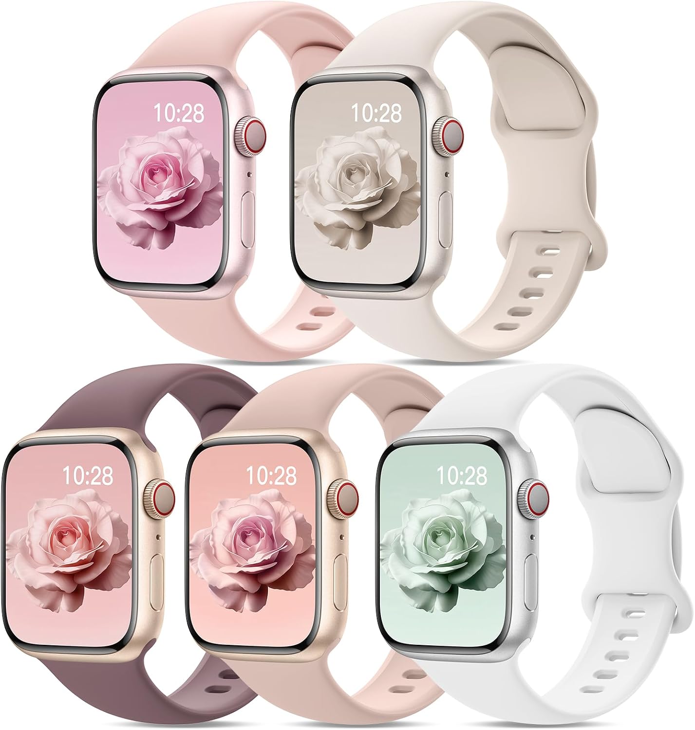 Detalle de Yoohoo 5-pack silicone straps for Apple Watch