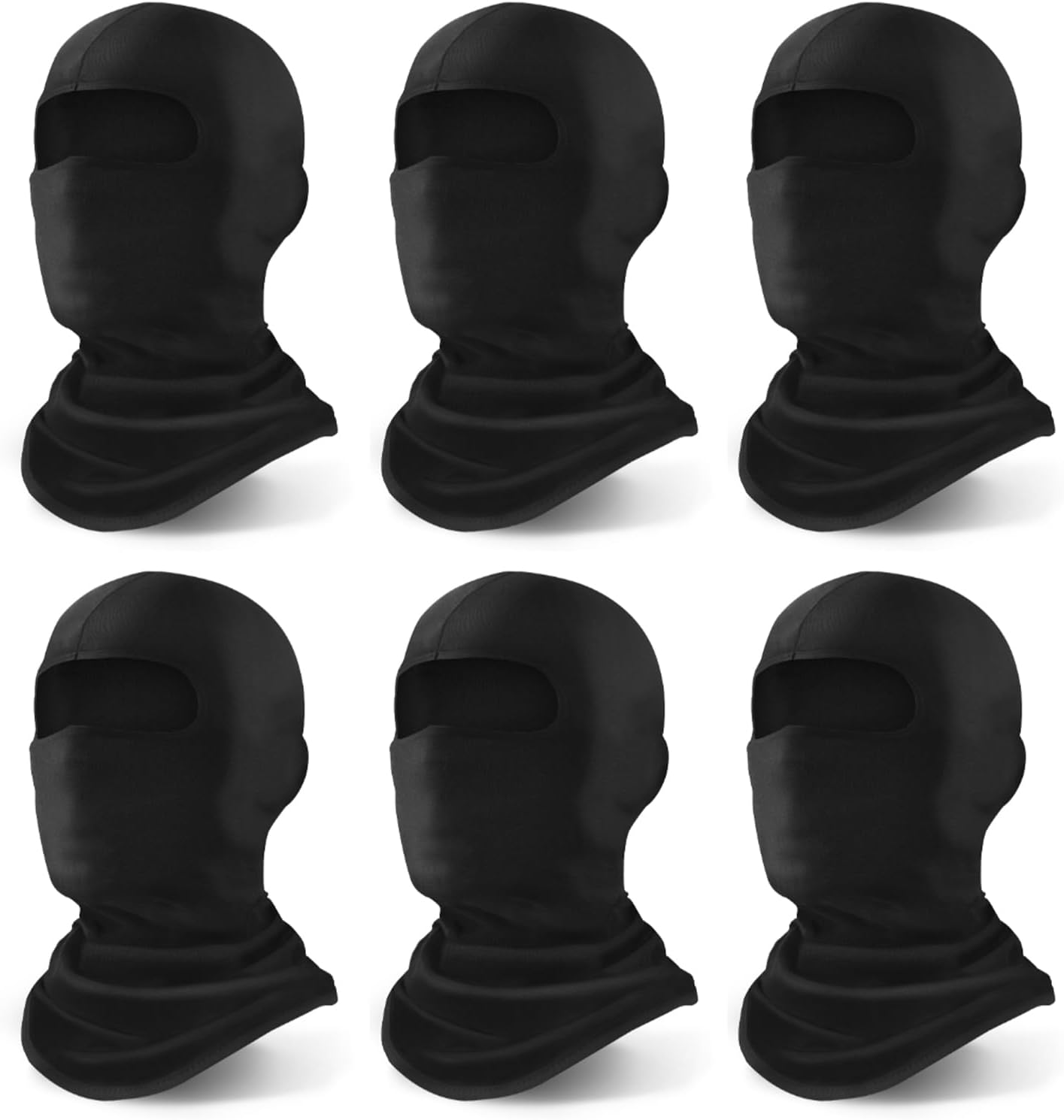 YESLIFE 6-Pack Balaclava Ski Mask (Unisex) with UPF 50+ UV Protection for Skiing, Snowboarding & Riding, 6 Colors