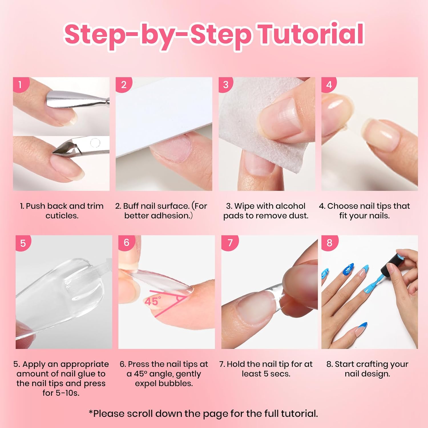 Detalle de Beetles 10ML Super Strong Nail Glue (No-UV) for Press-Ons, Nail Tips & Acrylic Nails