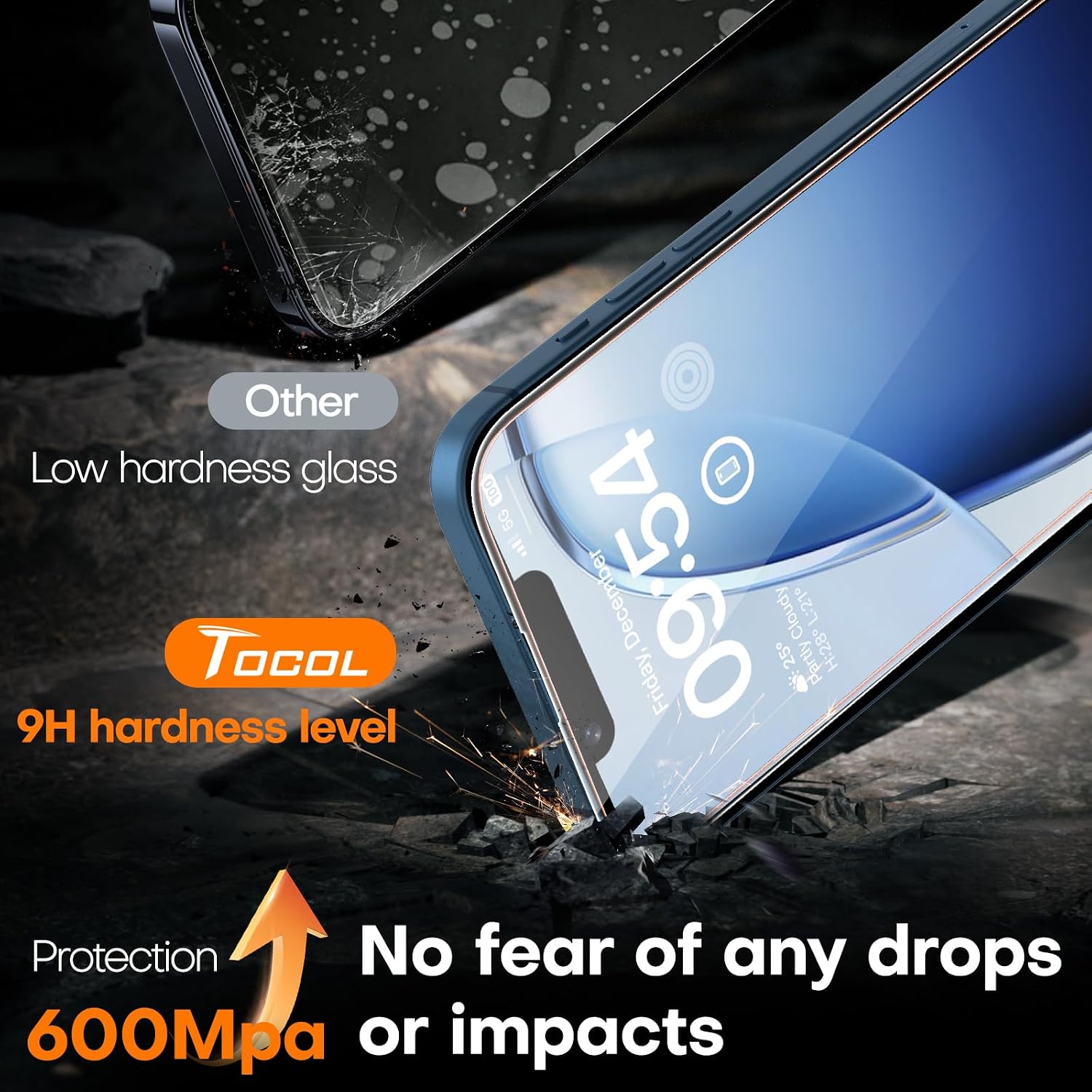 Detalle 2 de TOCOL iPhone 13 mini 2-Pack Screen Protector