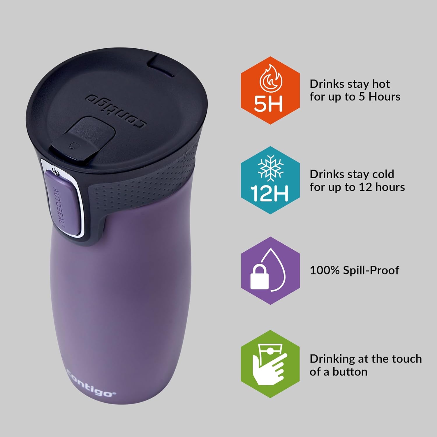 Detalle 2 de Contigo West Loop travel mug 19.7 cm