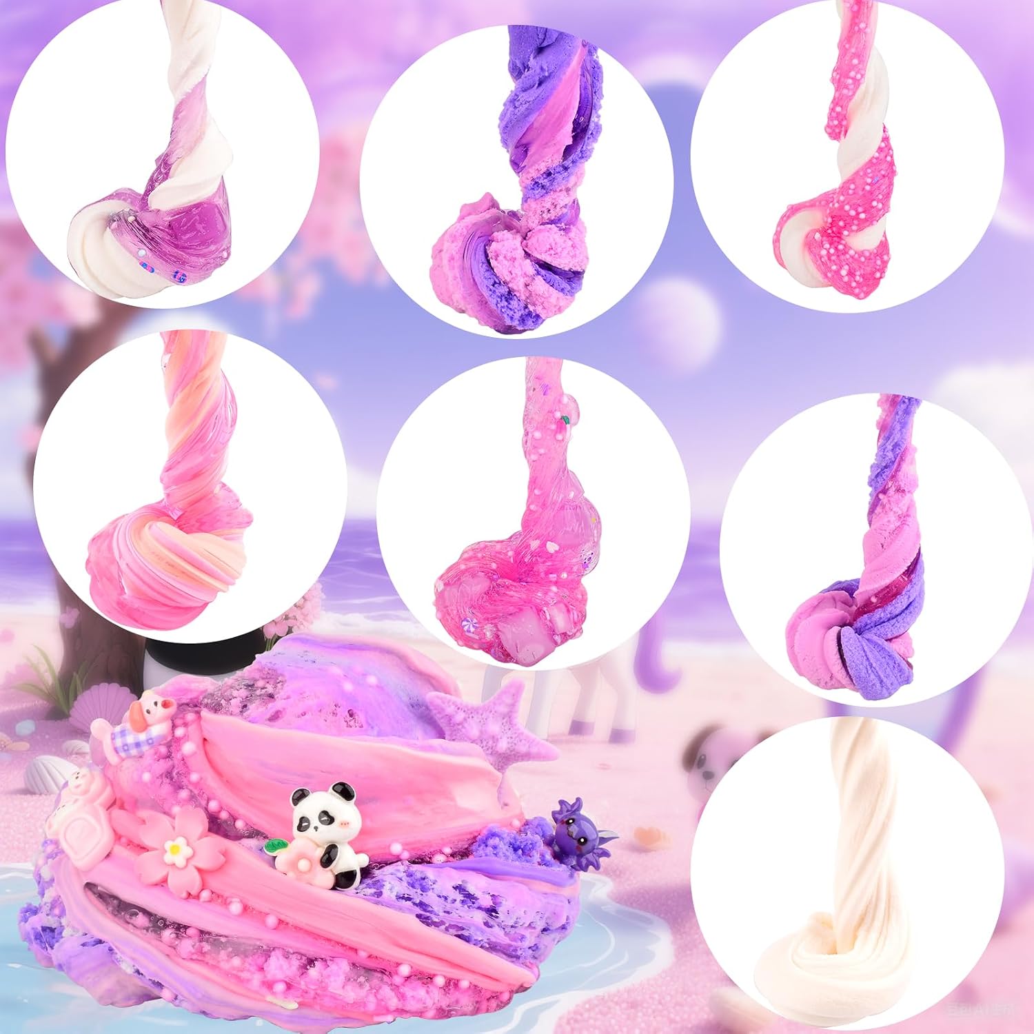 Thumbnail 5 de 6 Pack Pink & Purple Slime kit 6x textures