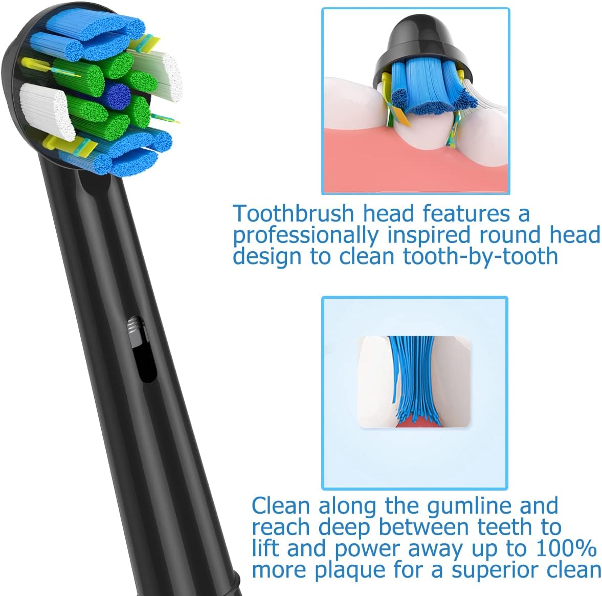 Detalle 2 de Qitizu Braun Oral B toothbrush heads 16 pack