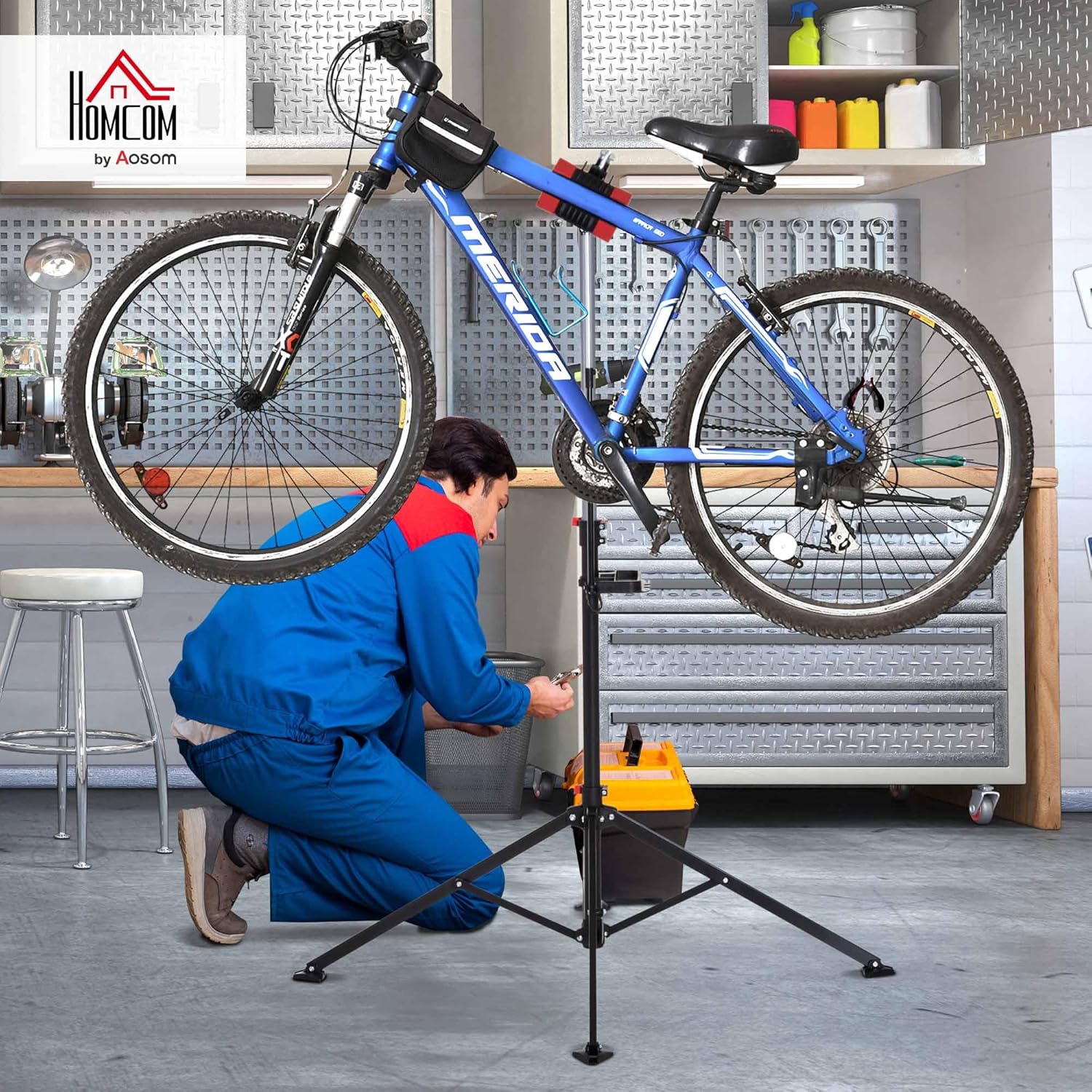 Thumbnail 1 de HOMCOM Soporte reparación bicicletas 109-180 cm