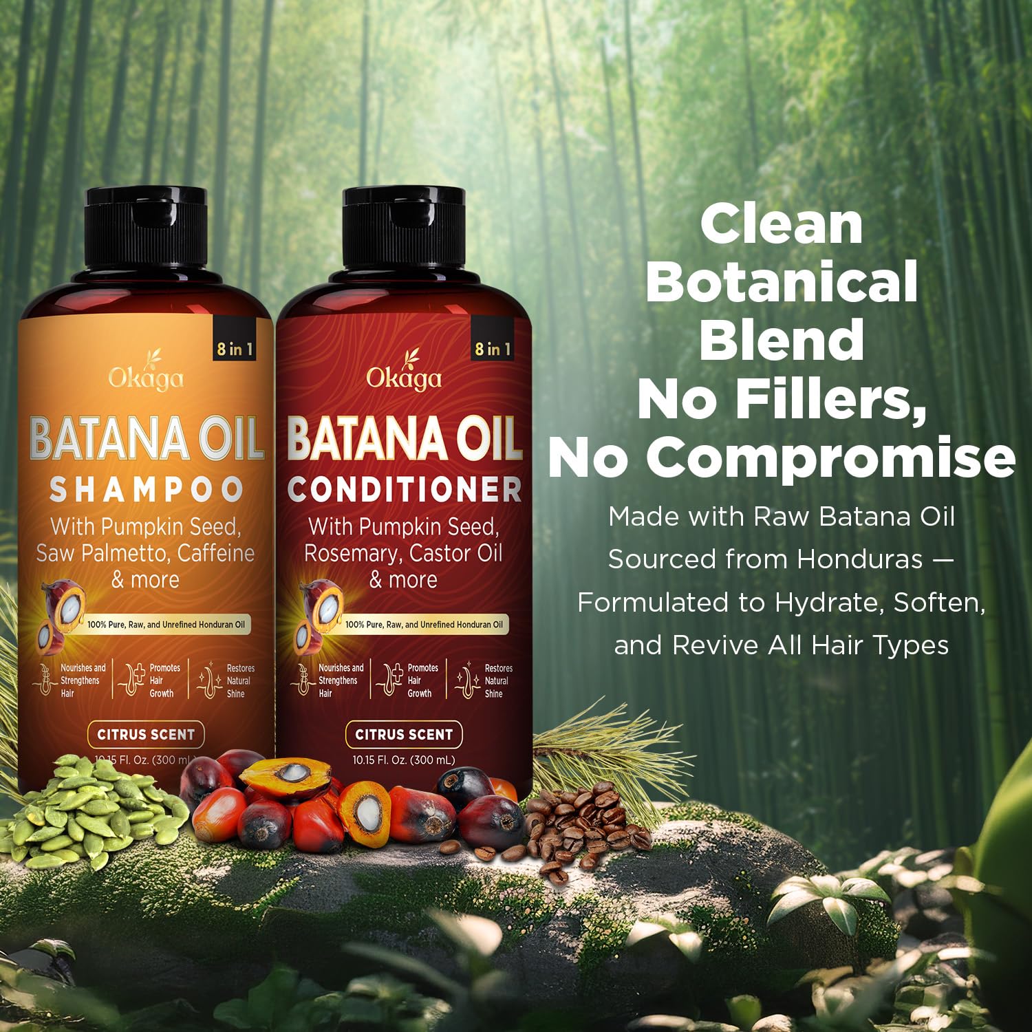 Detalle 2 de Okaga Batana Oil Shampoo & Conditioner Bundle