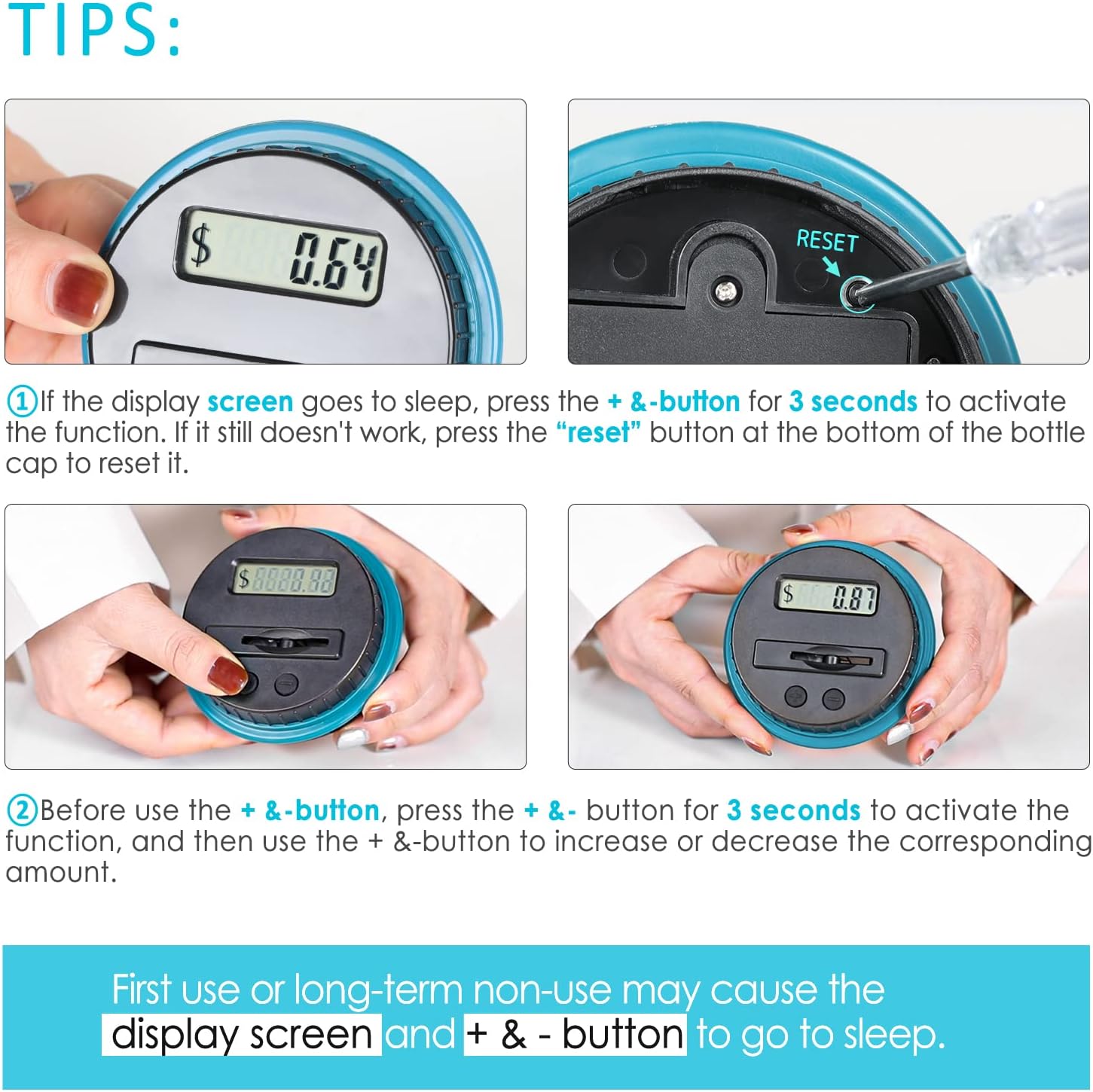 Thumbnail 6 de Vcertcpl Digital Coin Bank, 2.8L Capacity