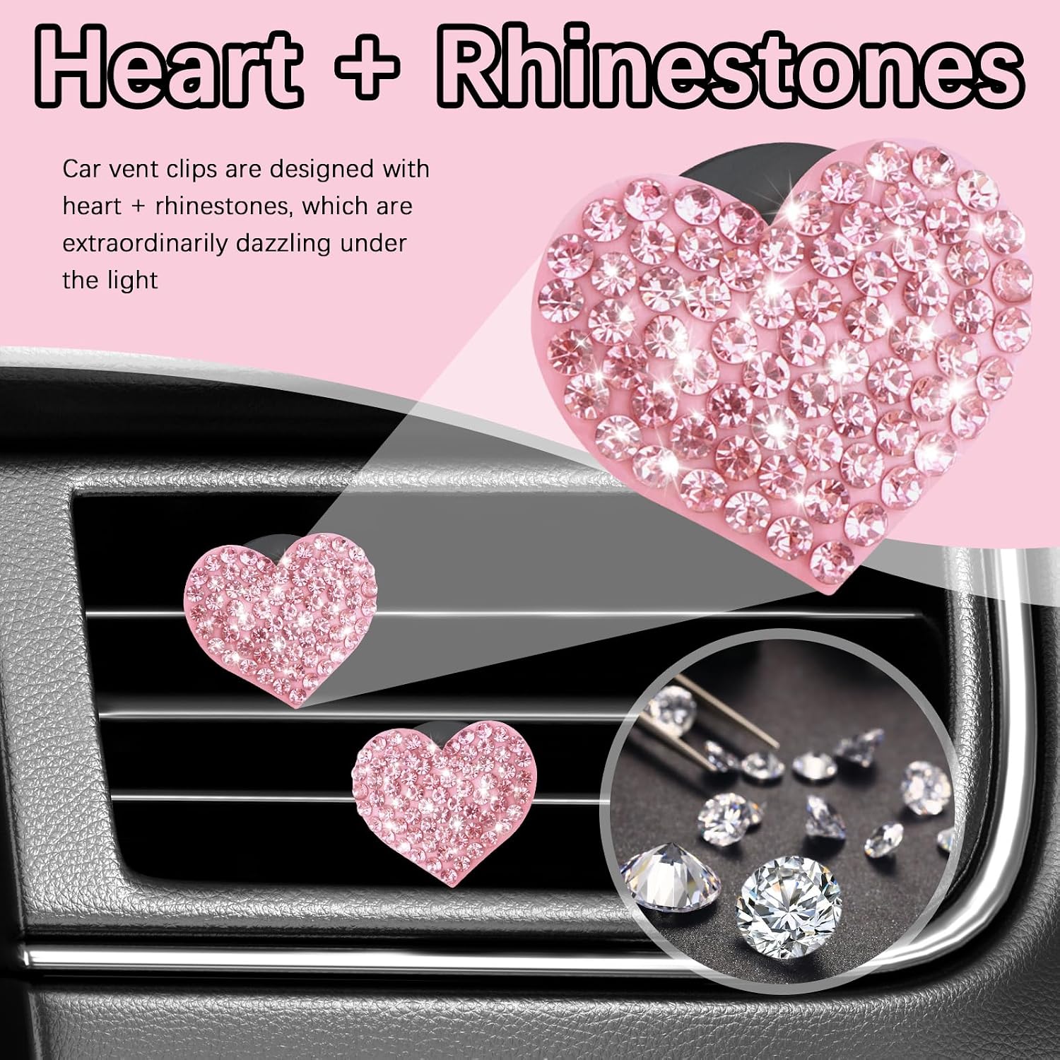 Detalle de Car Vent Clips with Rhinestones