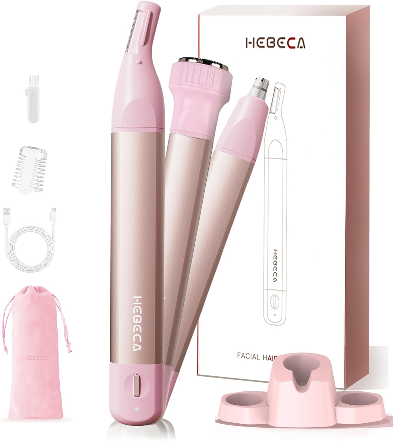 Detalle de Hebeca 3-in-1 Nose & Facial Hair Trimmer for Women