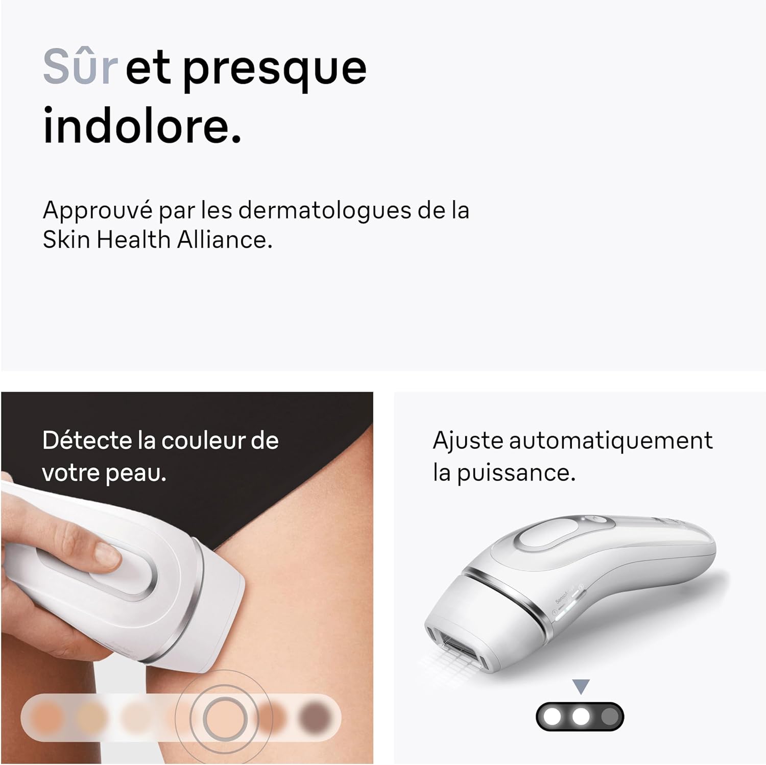 Detalle de Braun Epilateur Lumière Pulsée Pro 3 PL3136 — Épilation semi-définitive à domicile
