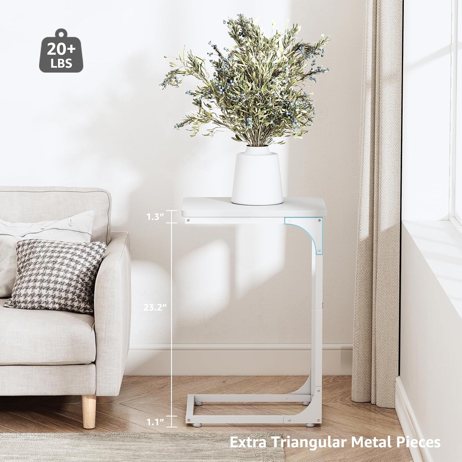 Detalle de QEEIG C-Shaped End Tables 017-30W