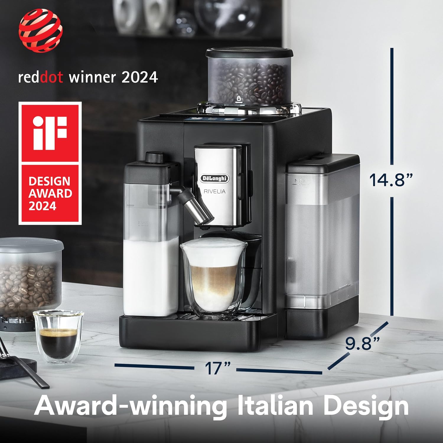 Thumbnail 6 de De'Longhi Rivelia Automatic Espresso Machine 8.8 oz