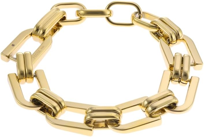 Thumbnail 4 de Fossil bracciale a catena da donna in acciaio inox dorato con chiusura a moschettone