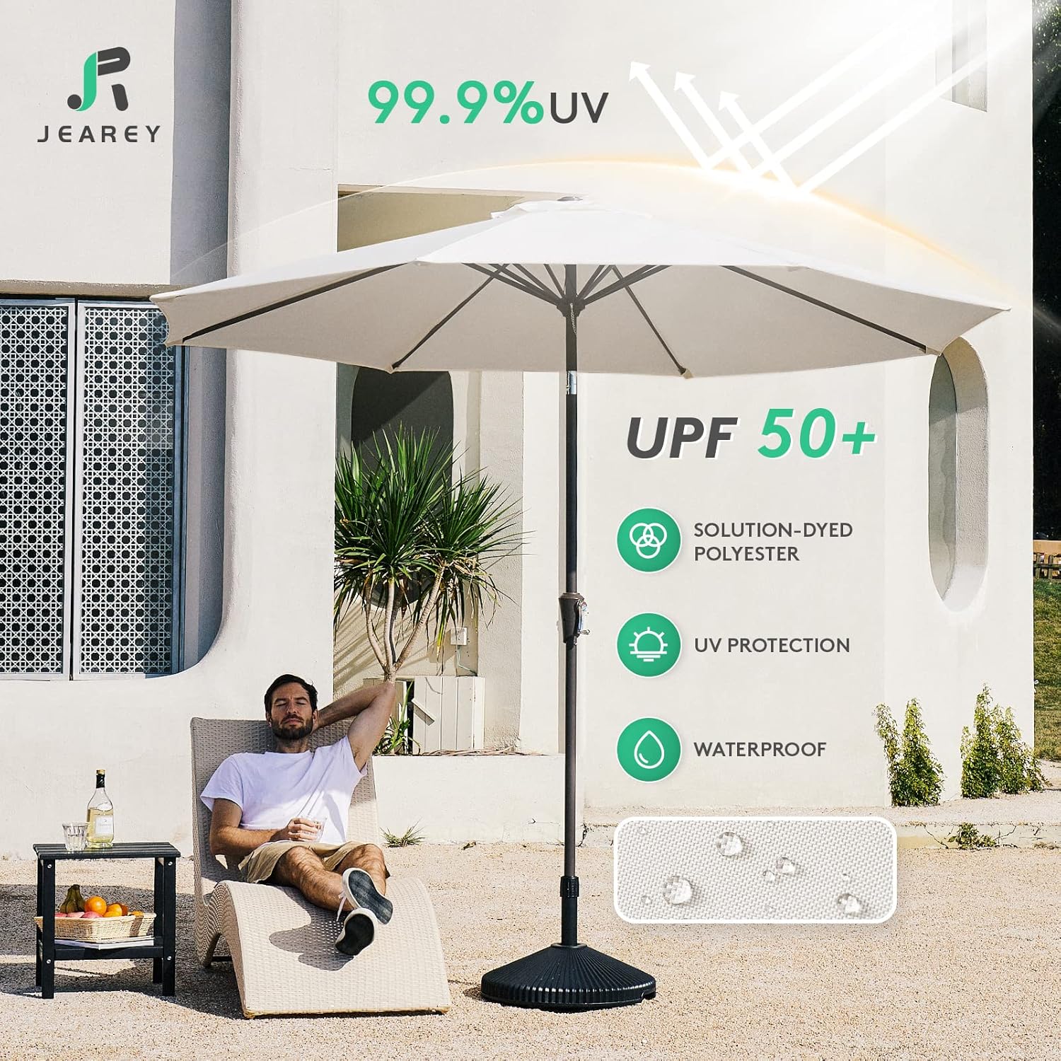 Thumbnail 2 de JEAREY Patio Umbrella 9FT
