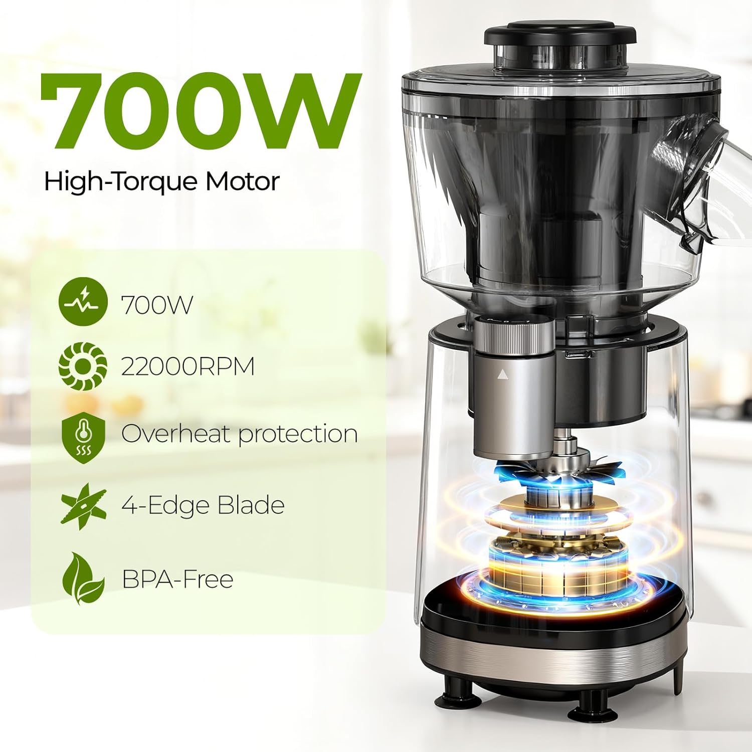 Thumbnail 6 de QIBOX 2-in-1 Snow Cone Machine & Smoothie Blender 700W: A Practical Home Kitchen Workhorse