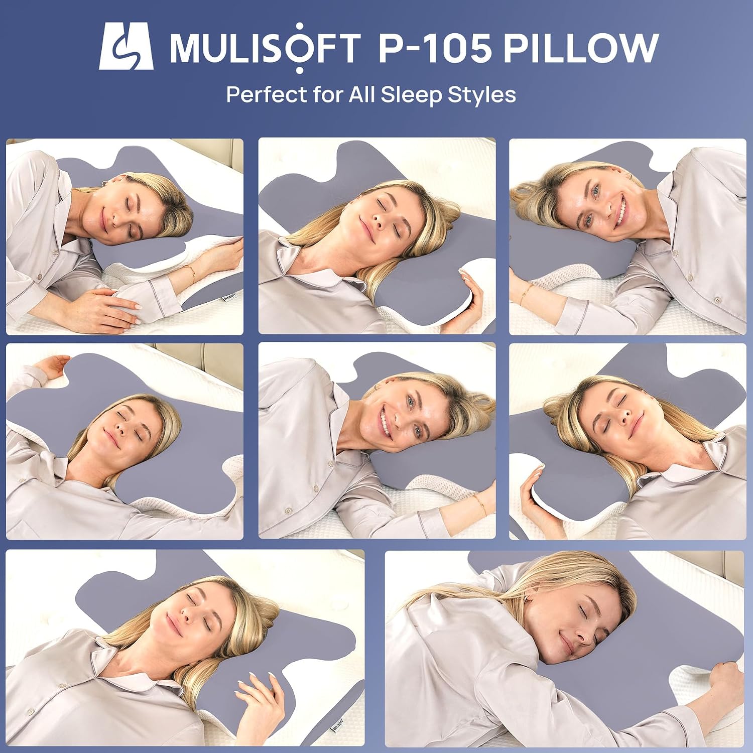 Thumbnail 3 de MULISOFT Memory Foam Pillow ergonomic side sleeper pillow