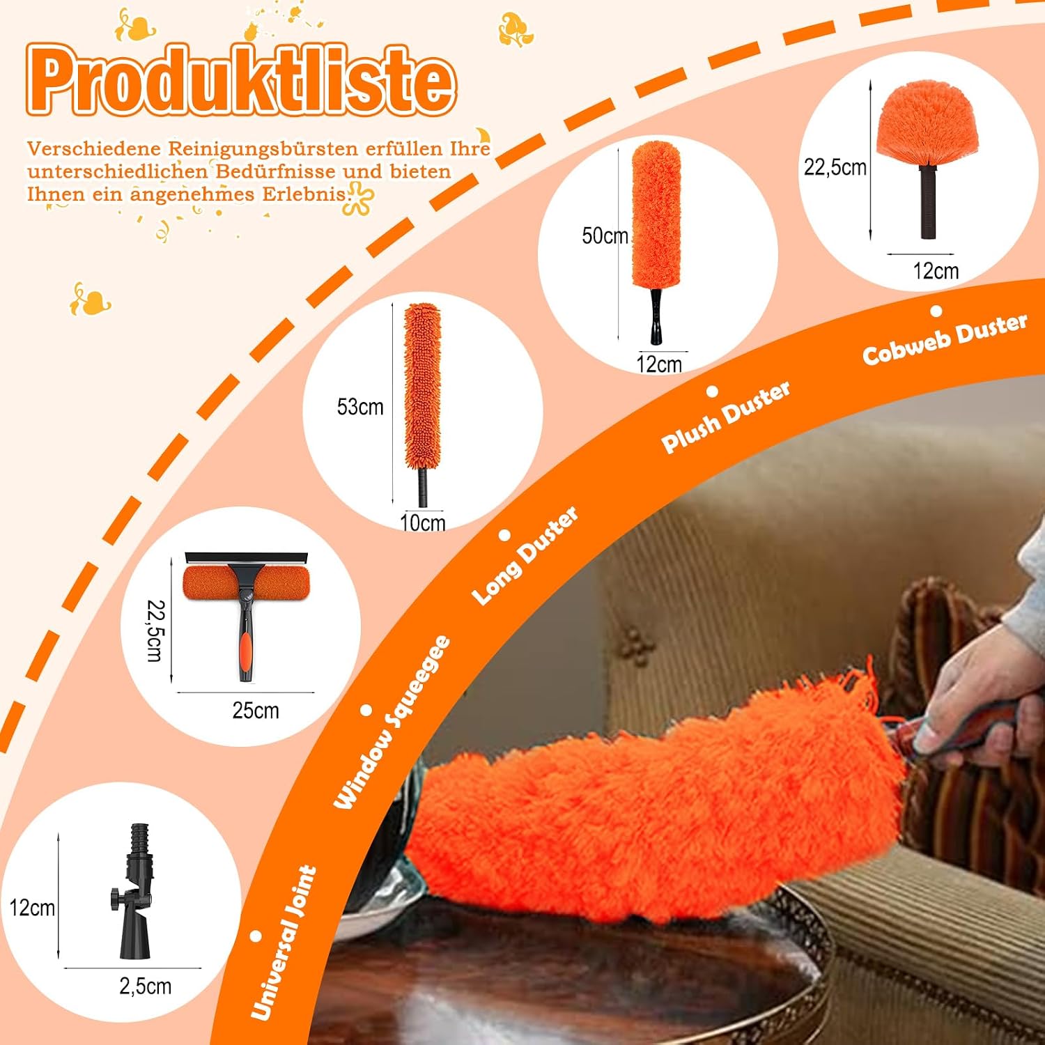 Detalle 2 de LAANPOLE 6M Teleskop-Staubwedel 6 m