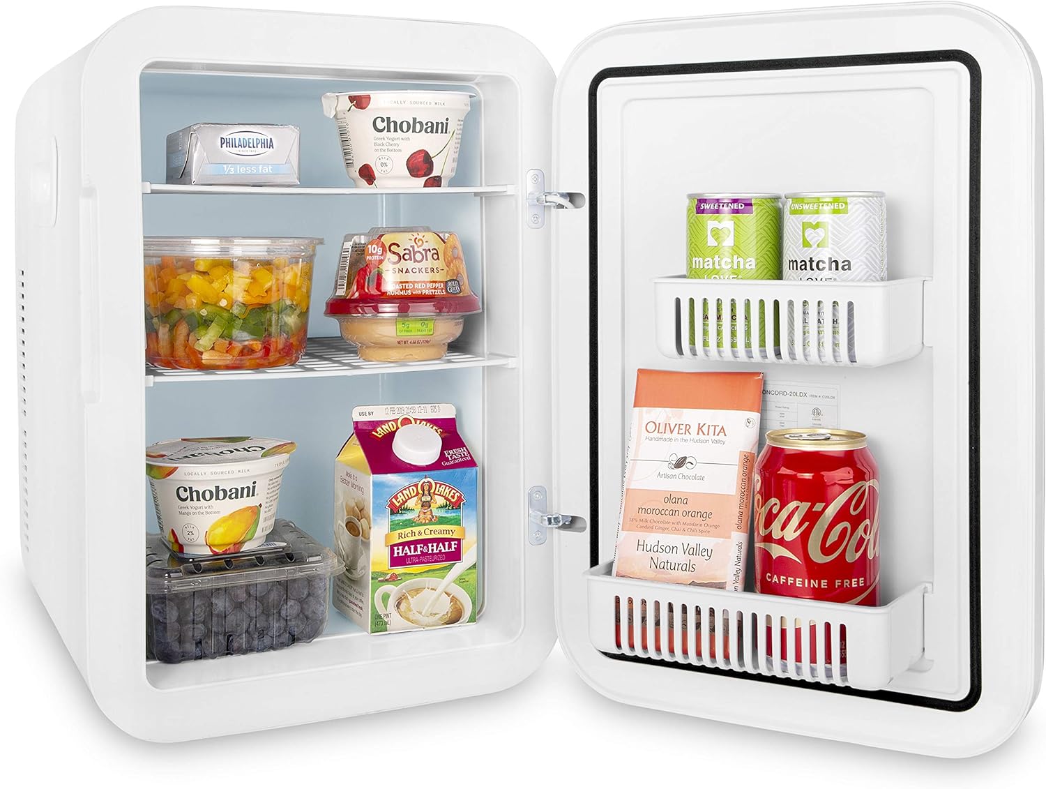 Thumbnail 3 de Cooluli 20L Mini Fridge for Bedroom, Car, and Office with Glass Front and Digital Temperature Control (Blue)