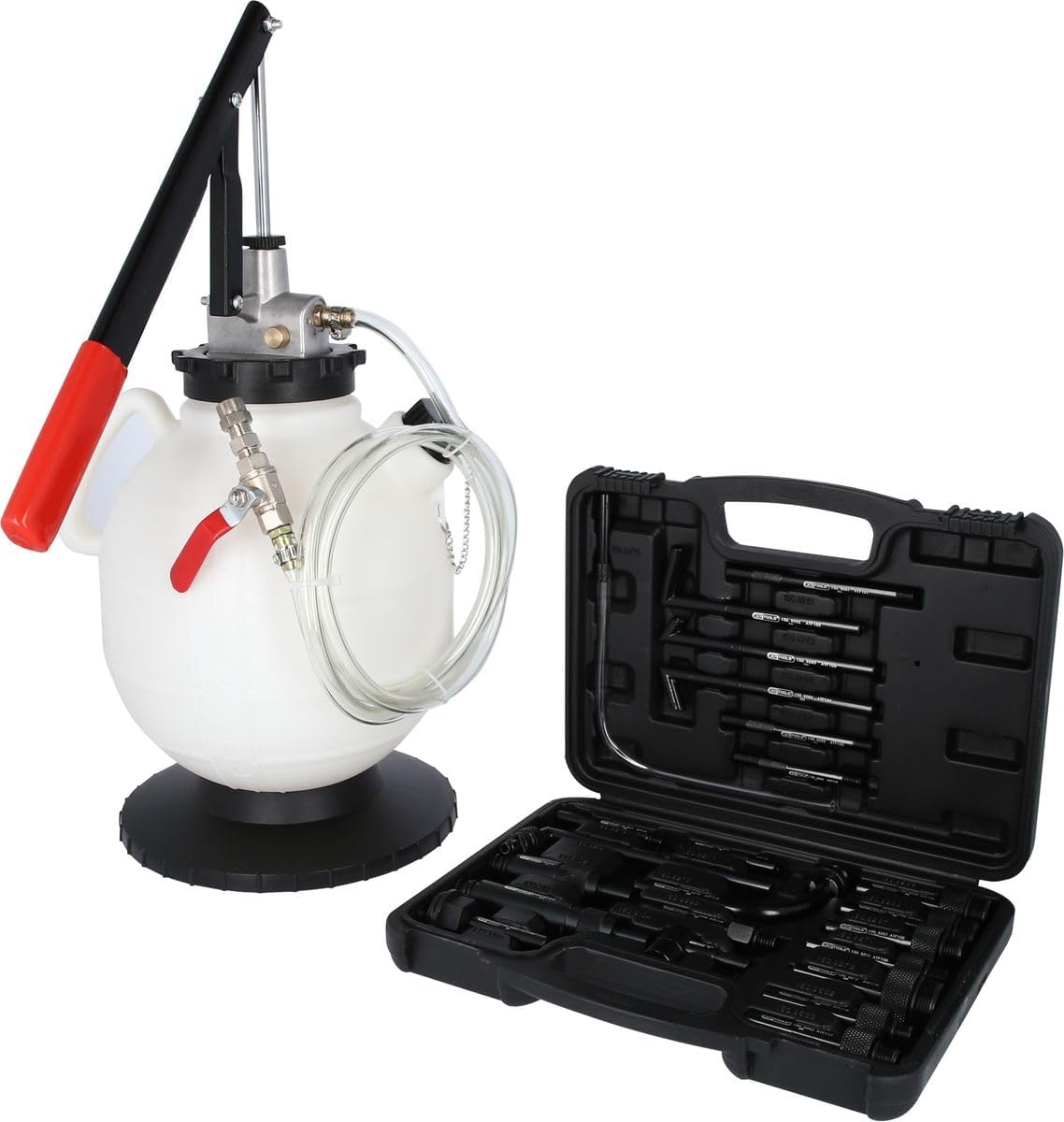Detalle de KS Tools 150.9105 universele transmissieolievulset met 23 adapters