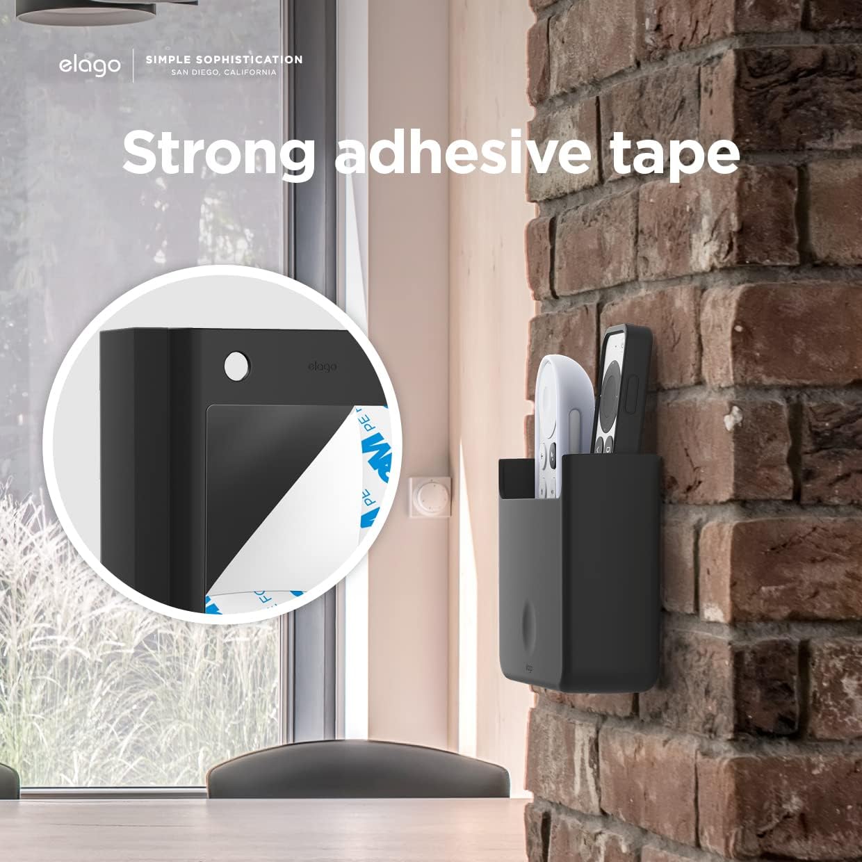 Thumbnail 4 de elago Support de télécommande universel noir (grand) avec autocollant solide