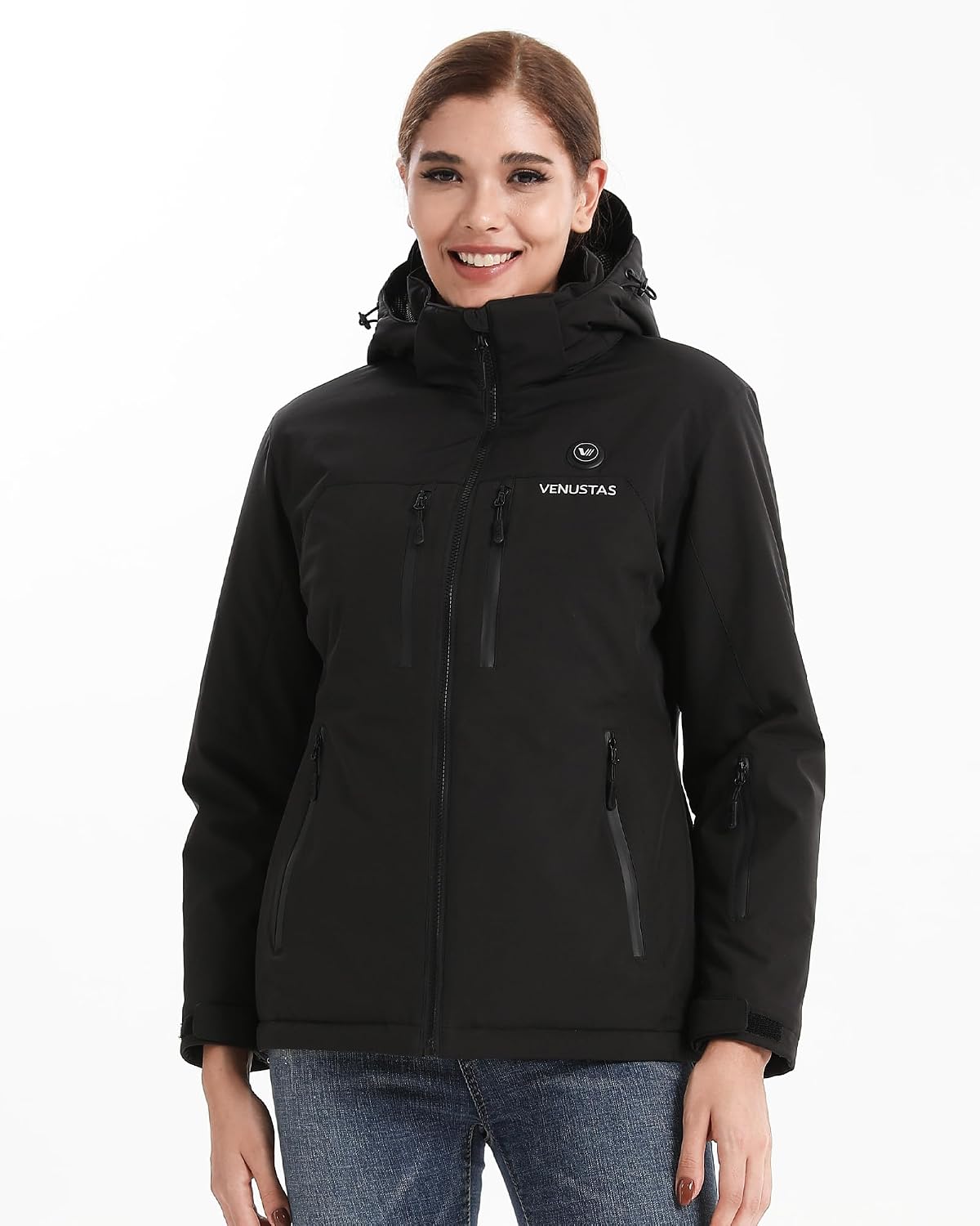Detalle de Venustas Venustas-7500 12V Women's Heated Softshell Jacket, 5 Zones