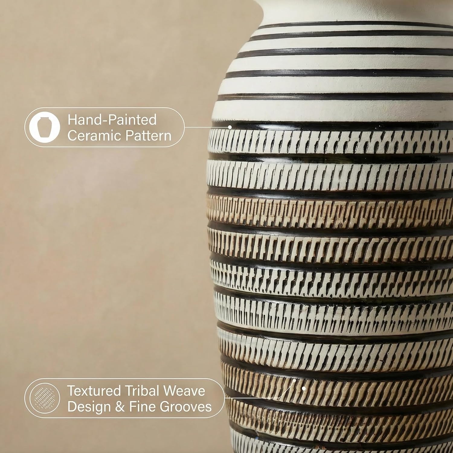 Thumbnail 5 de KeyDeco Ceramic Vase, 12.5-Inch
