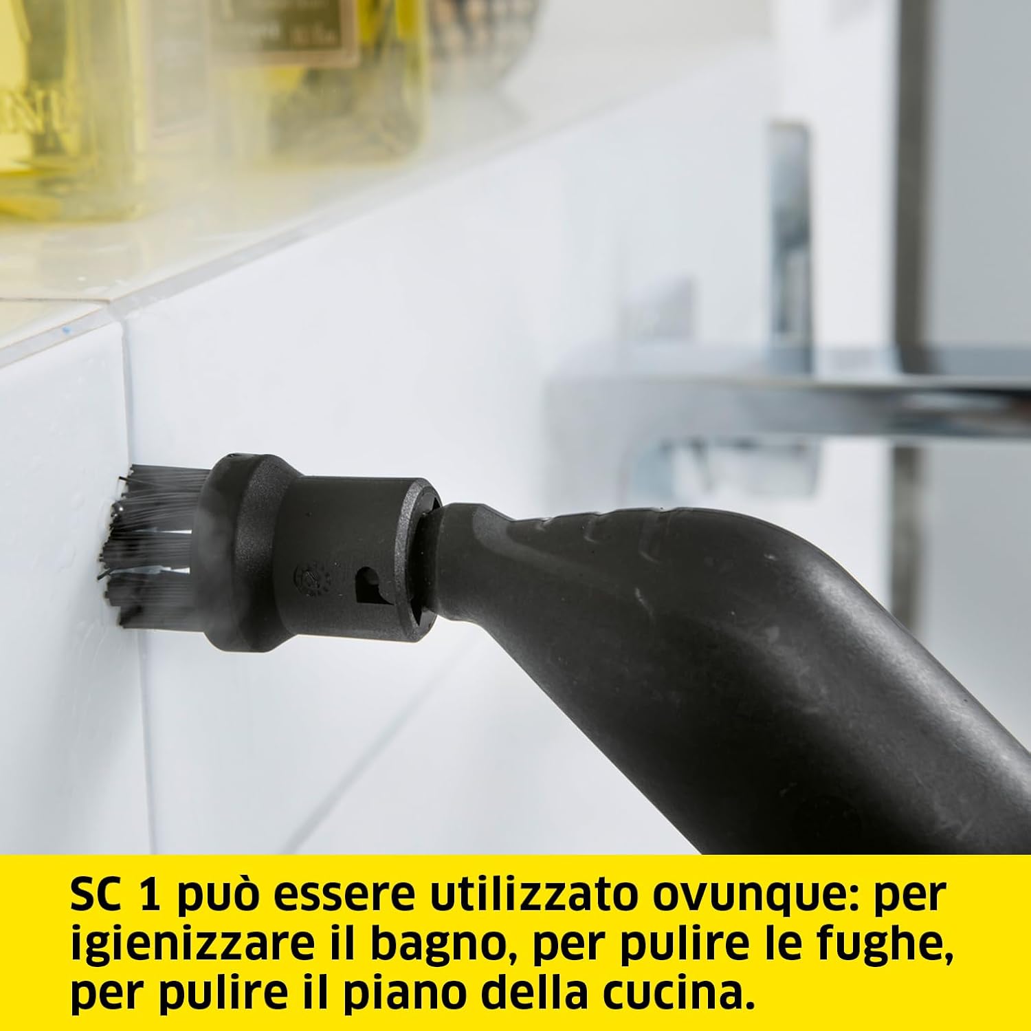 Detalle de Kärcher SC 1 pulitore a vapore: pronto in 3 minuti, 1200W e serbatoio da 200 ml