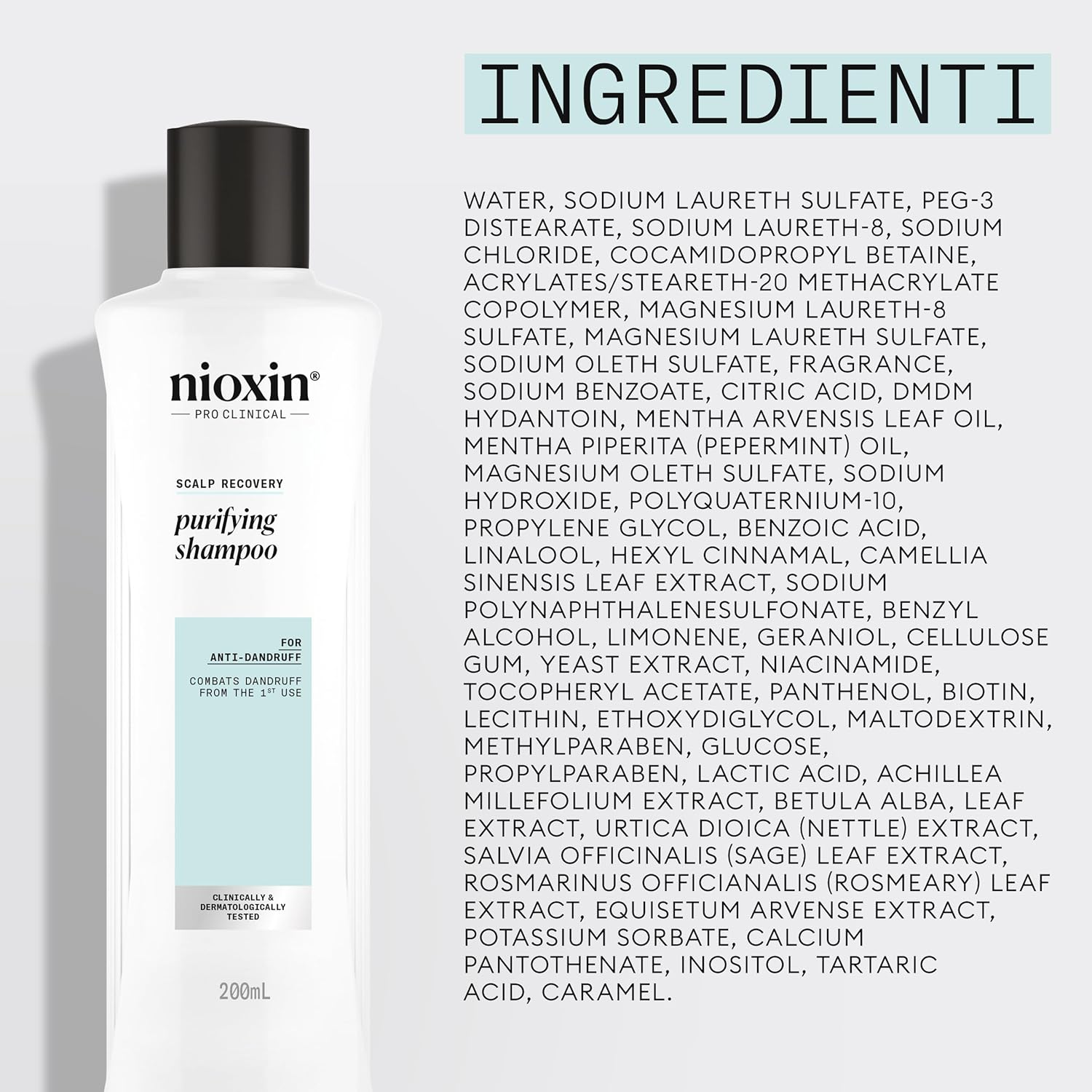 Thumbnail 6 de Nioxin Scalp Recovery Purifying Shampoo per cuoio capelluto irritato, azione antiforfora, 200 ml